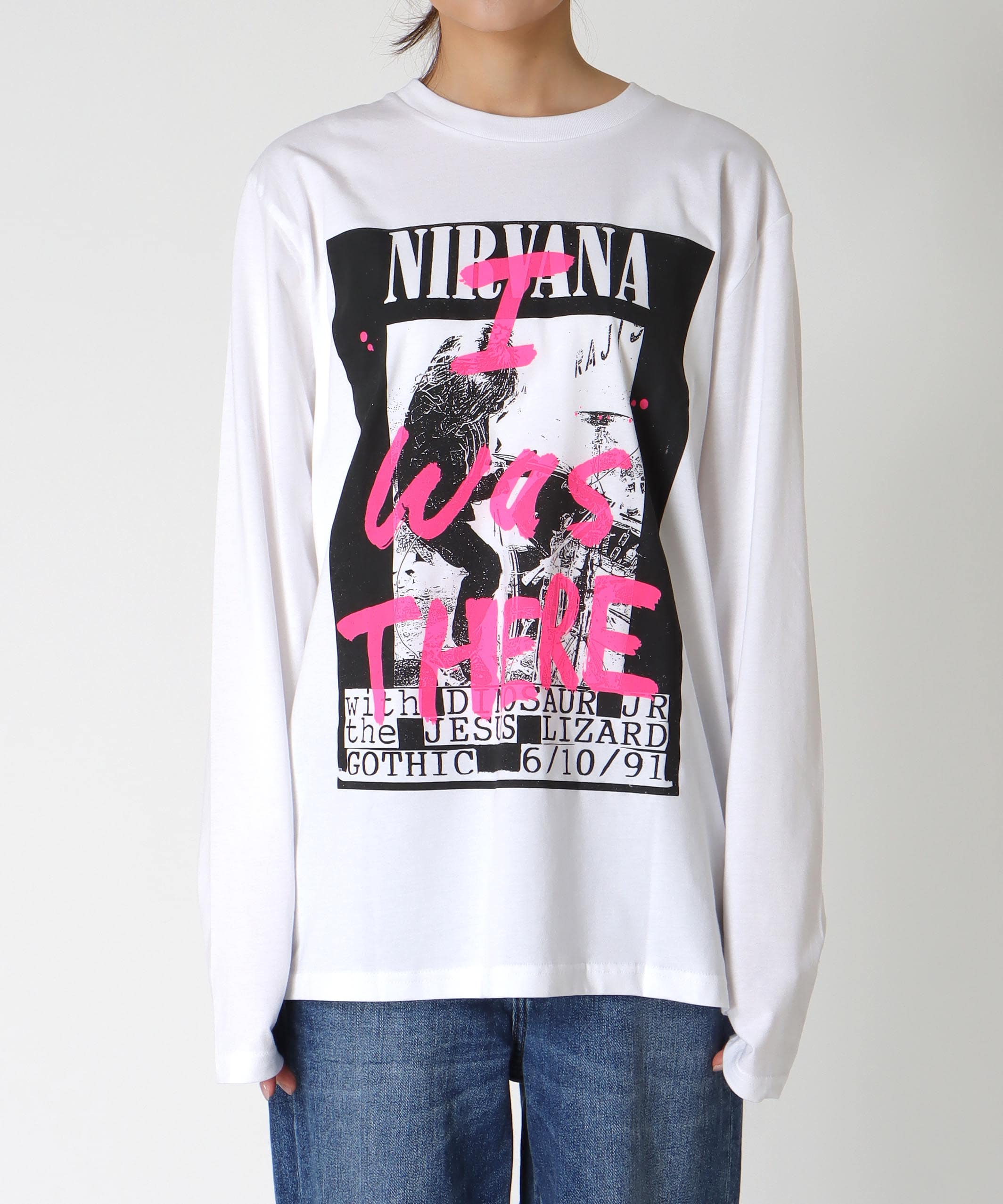 【BLACK SCORE】I WAS THERE NIRVANA UNISEX ロングTシャツ