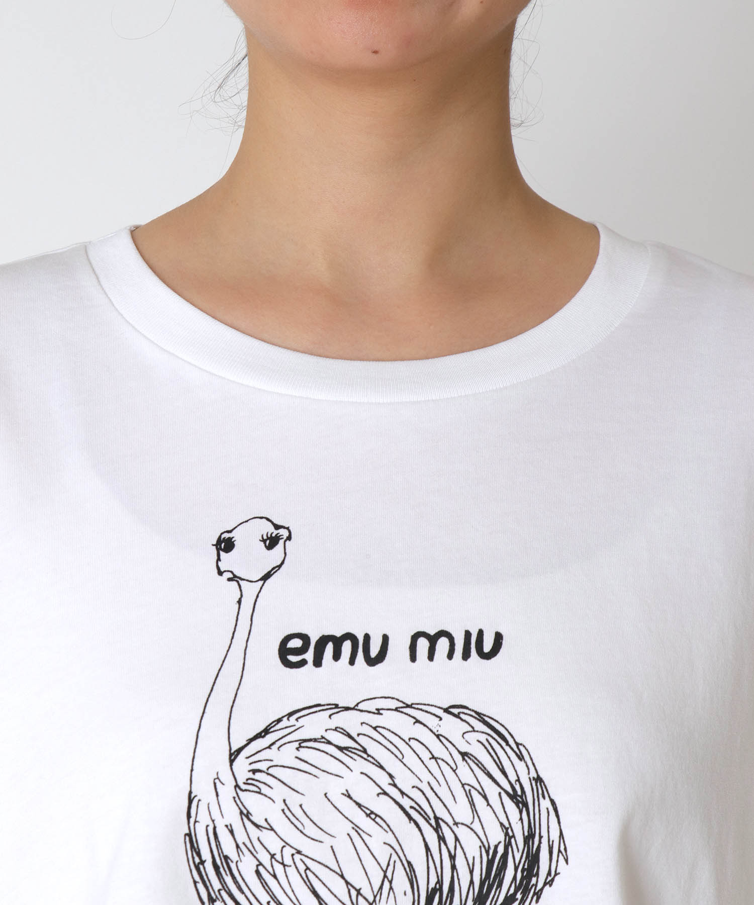 【BLACK SCORE】EMU MIU クロップドTシャツ