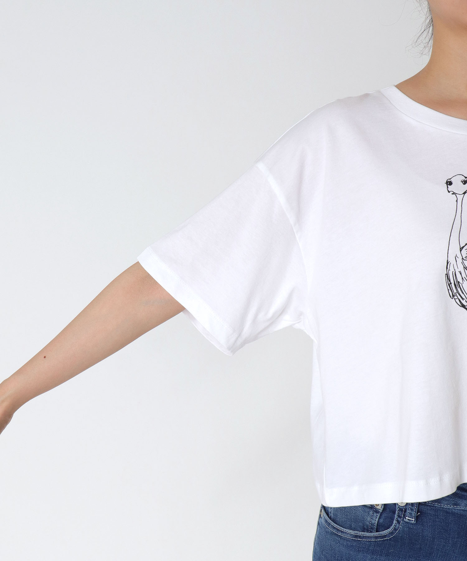 【BLACK SCORE】EMU MIU クロップドTシャツ