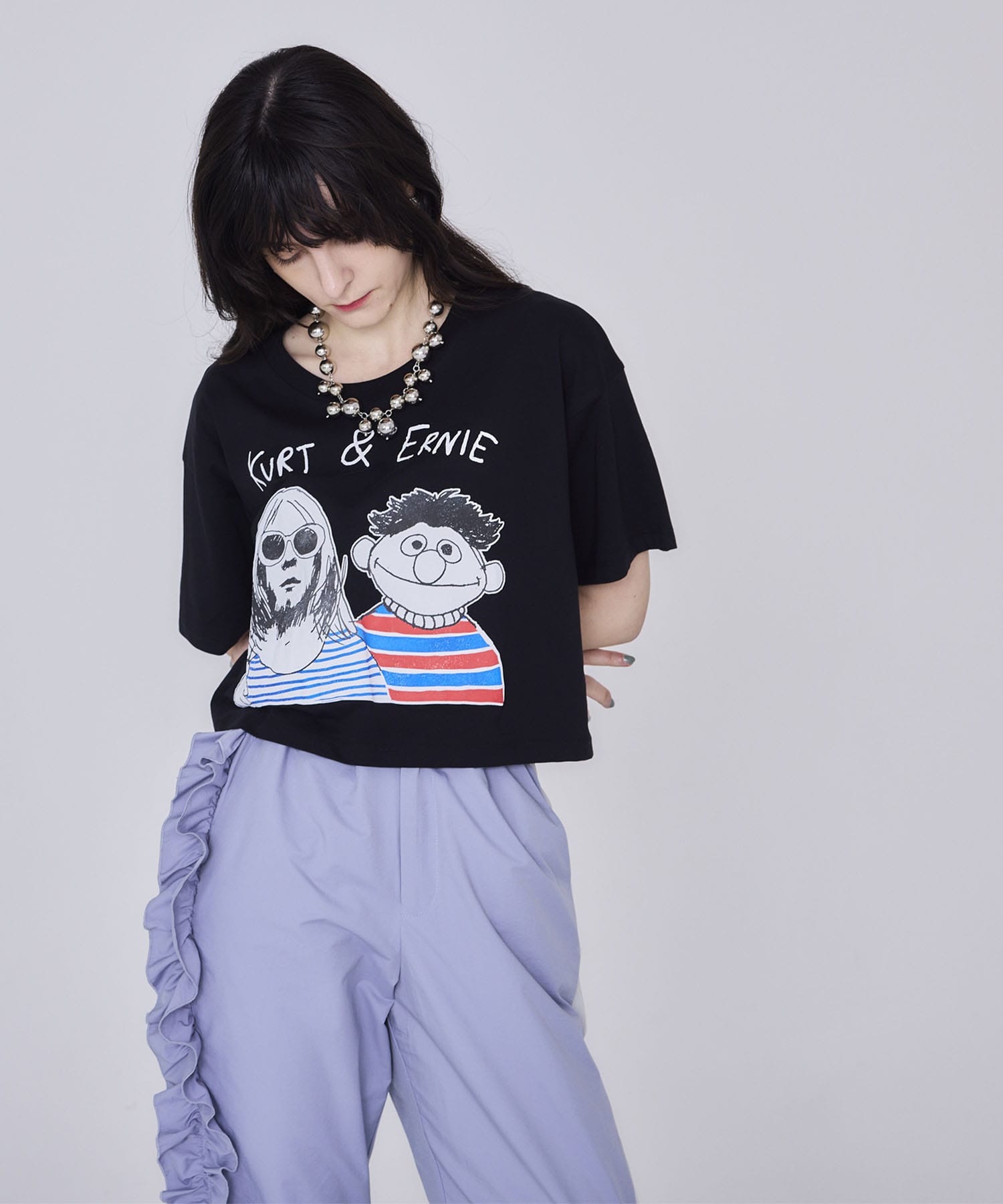 【BLACK SCORE】KURT EARNIE  クロップドTシャツ