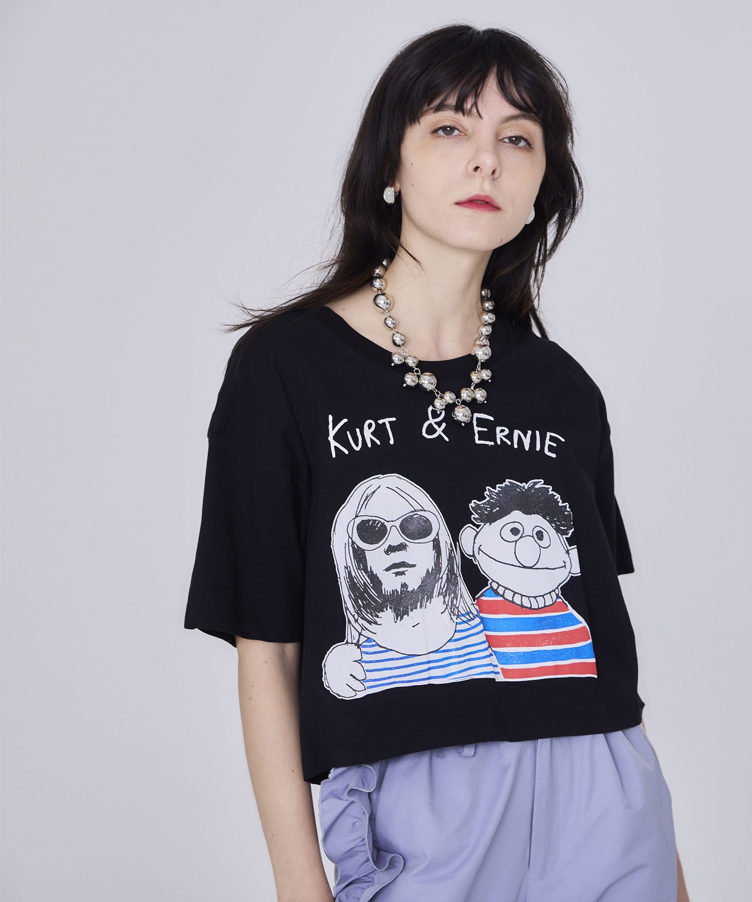 【BLACK SCORE】KURT EARNIE  クロップドTシャツ