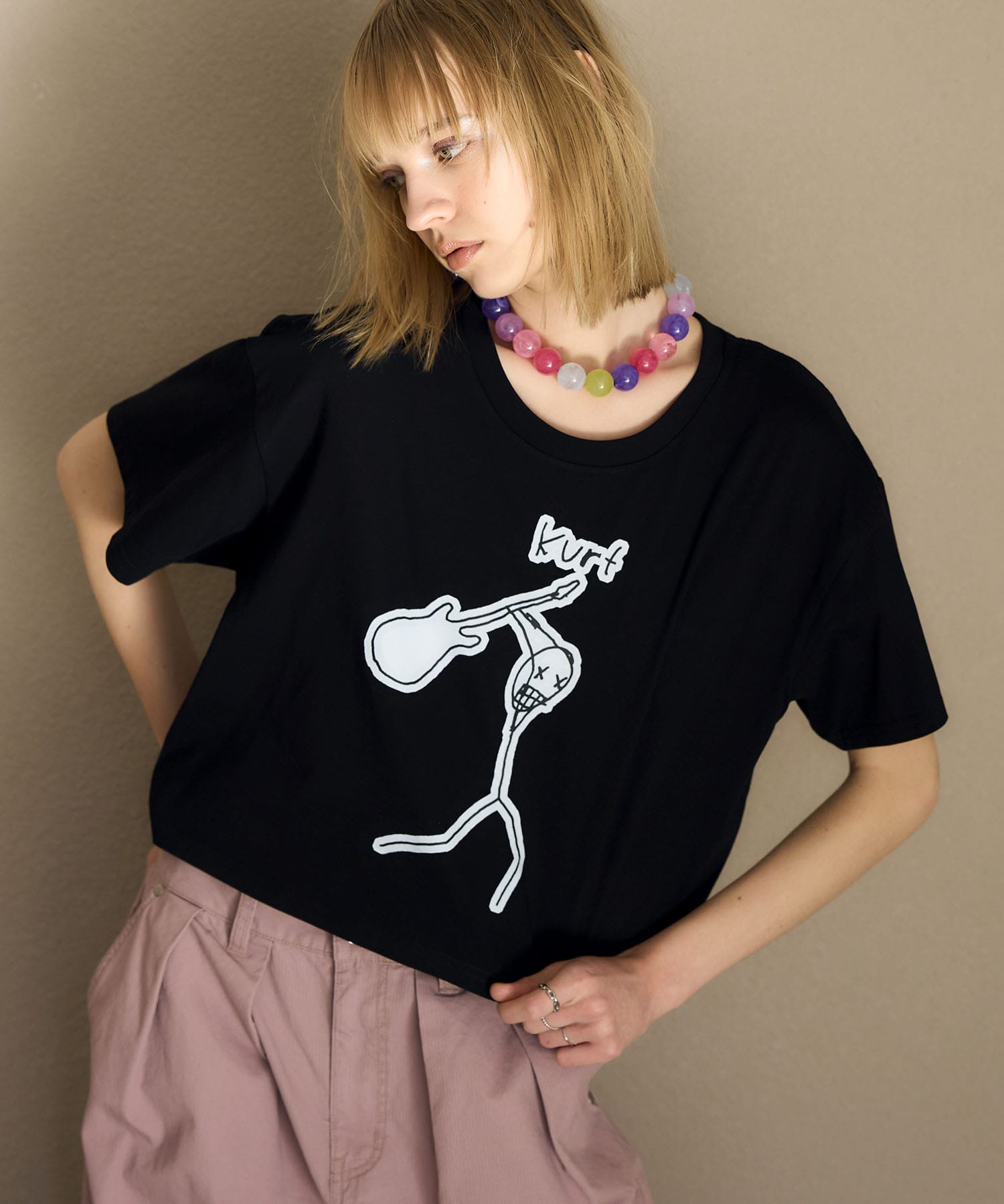 【BLACK SCORE】STICKMEN KURT クロップドTシャツ