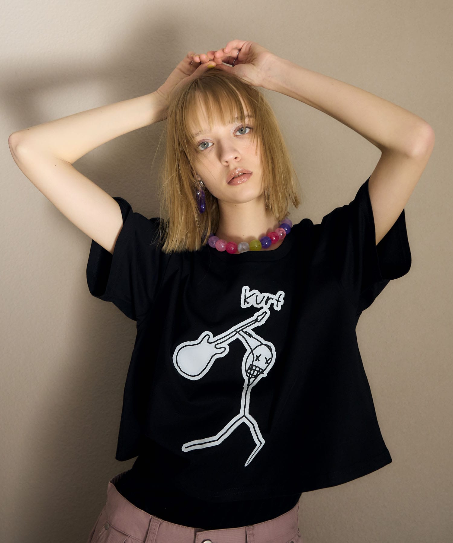 【BLACK SCORE】STICKMEN KURT クロップドTシャツ