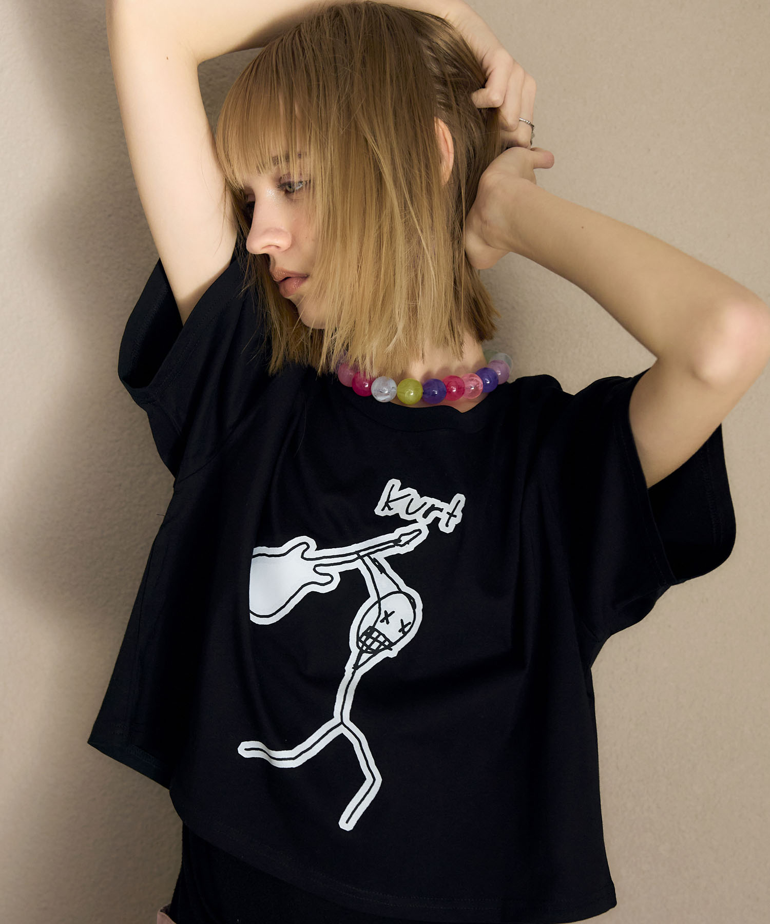 【BLACK SCORE】STICKMEN KURT クロップドTシャツ