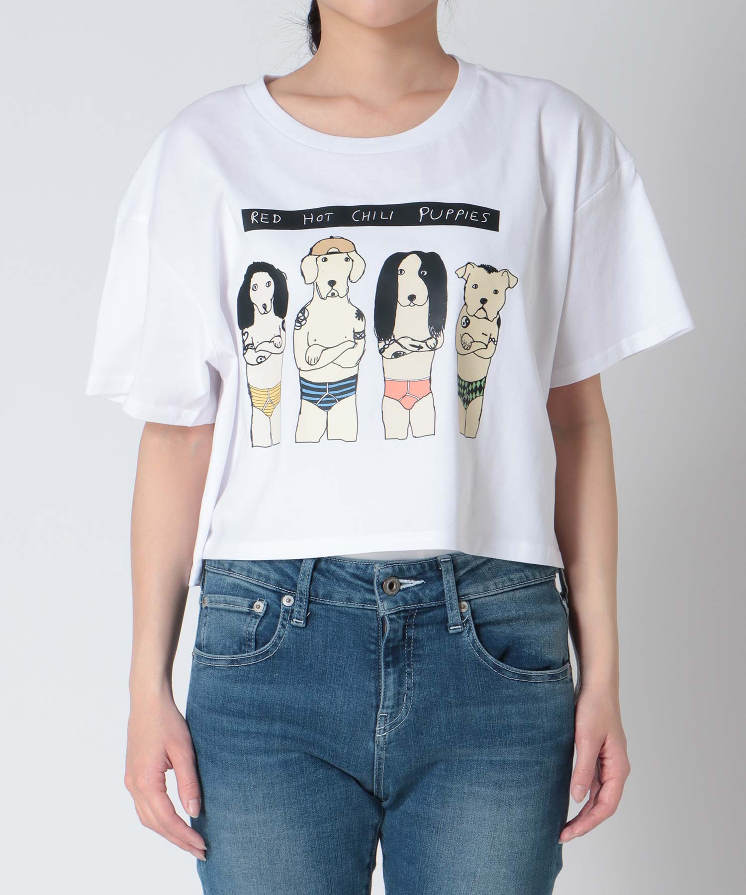 【BLACK SCORE】CHILI PUPPIES クロップドTシャツ