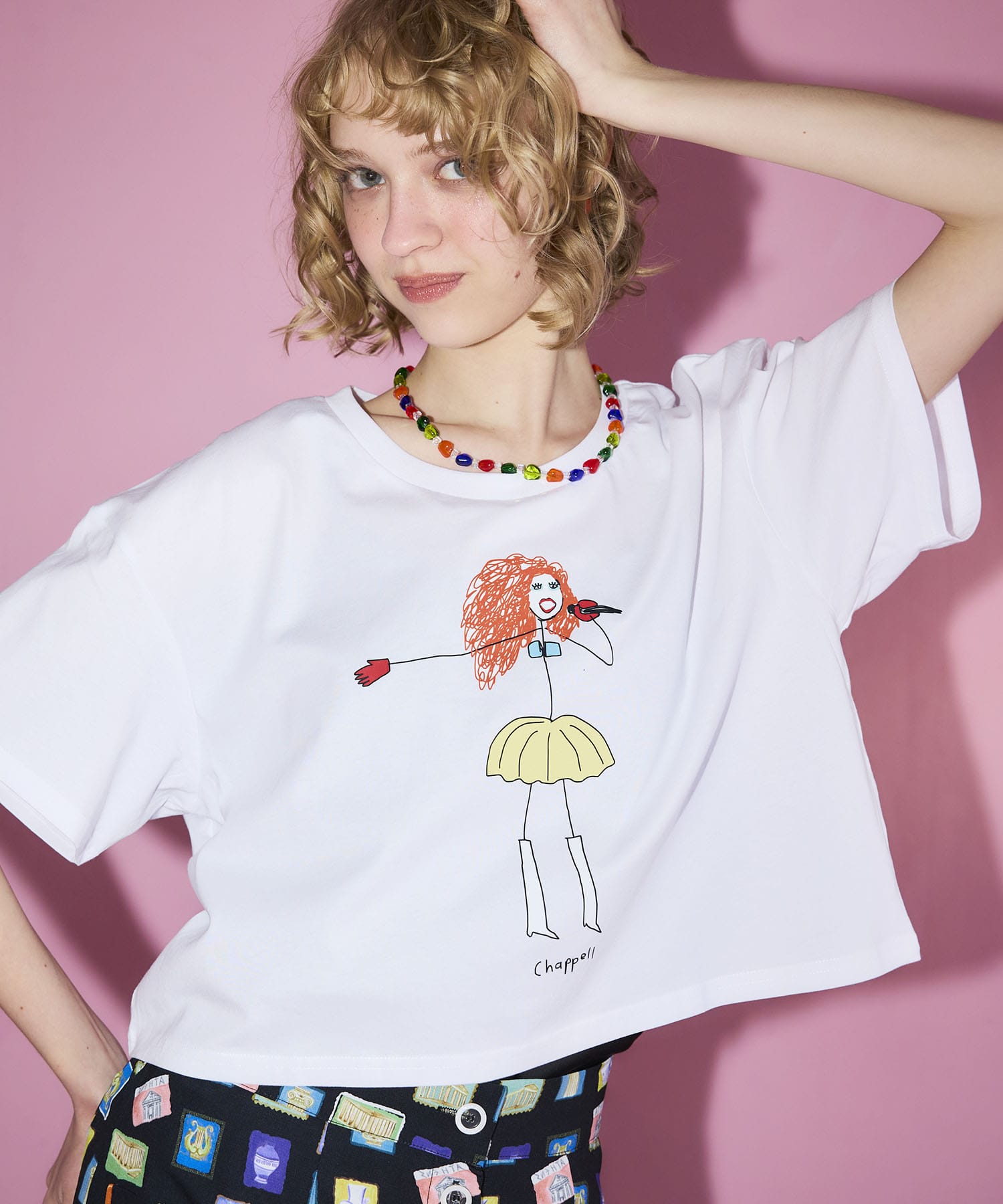 【BLACK SCORE】STICK CHAPPELL クロップドTシャツ