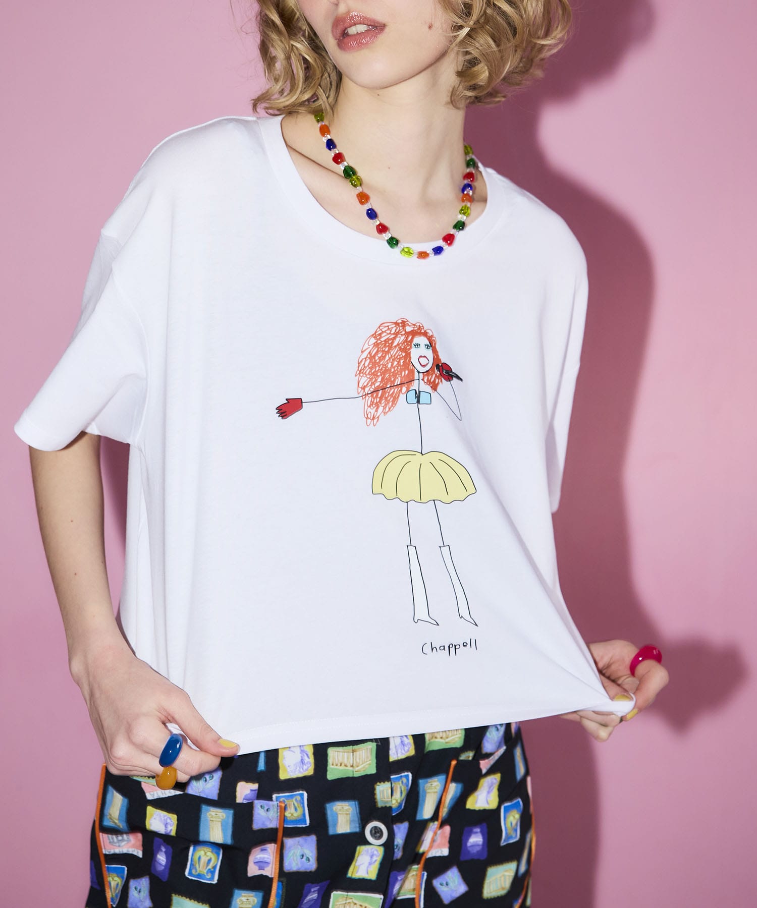 【BLACK SCORE】STICK CHAPPELL クロップドTシャツ