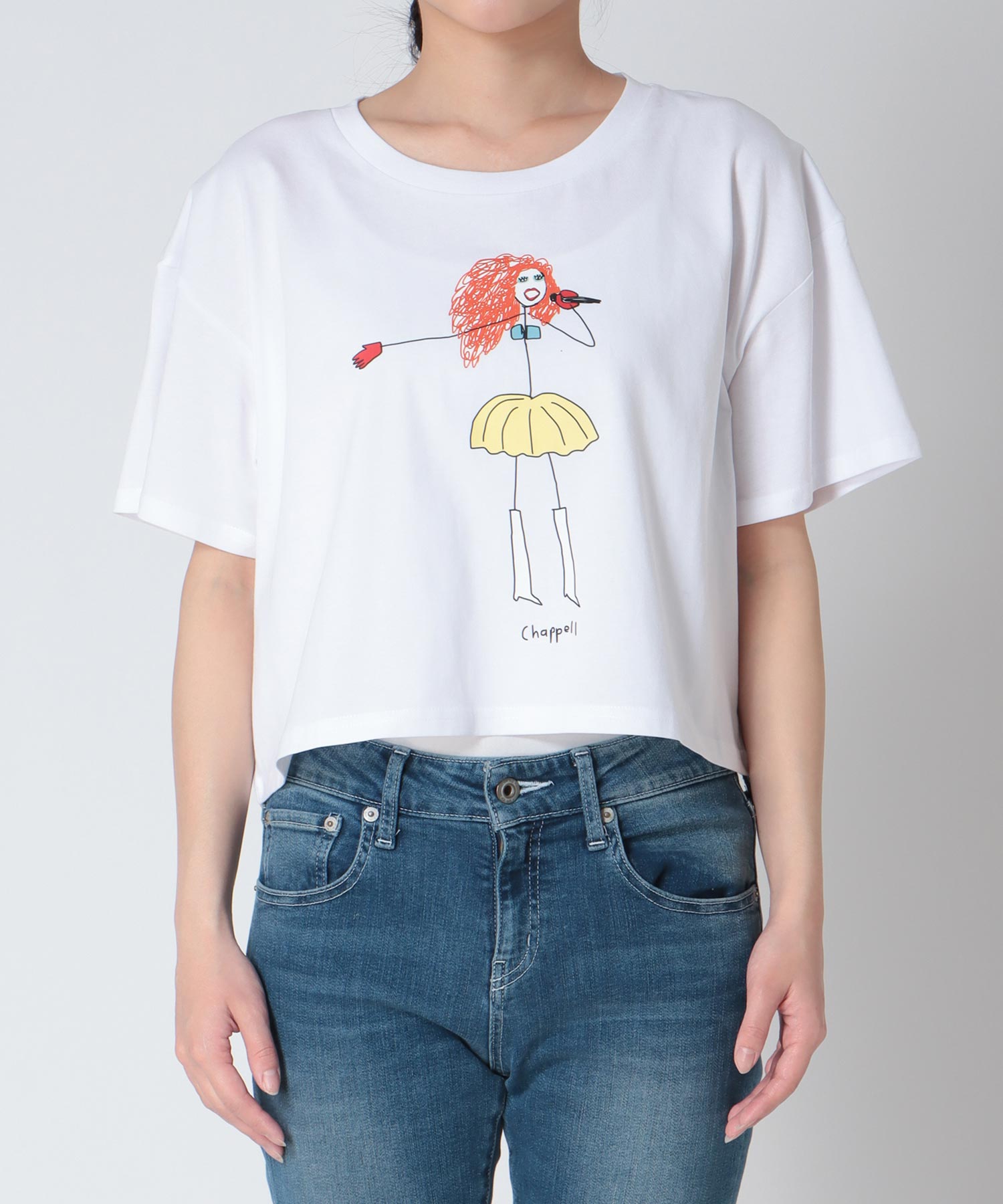 【BLACK SCORE】STICK CHAPPELL クロップドTシャツ