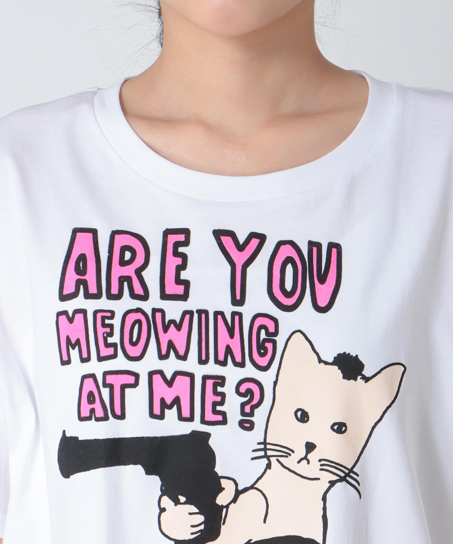 【BLACK SCORE】TAXI CAT　クロップドTシャツ