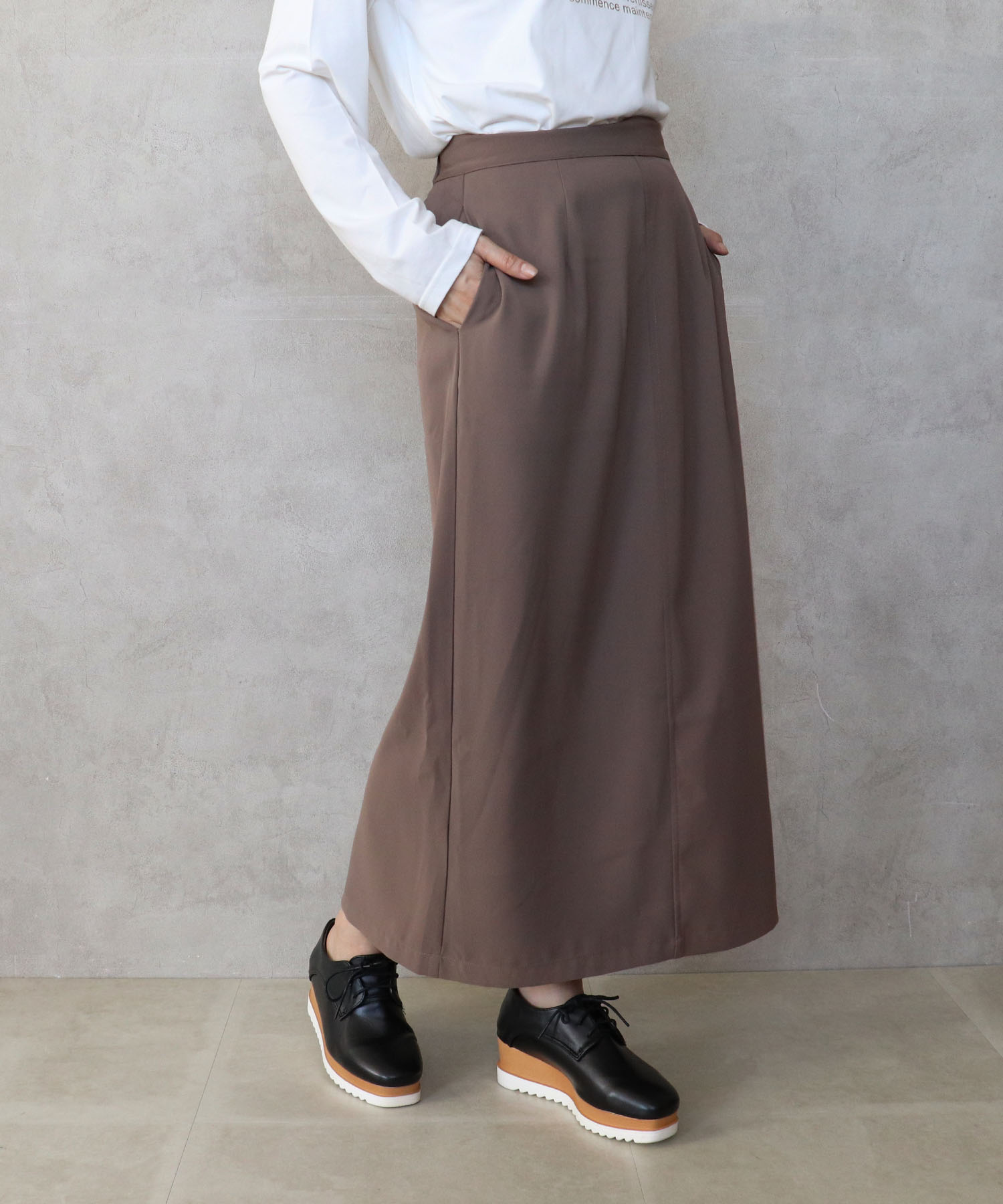 ナロー×チュールラップセットスカート