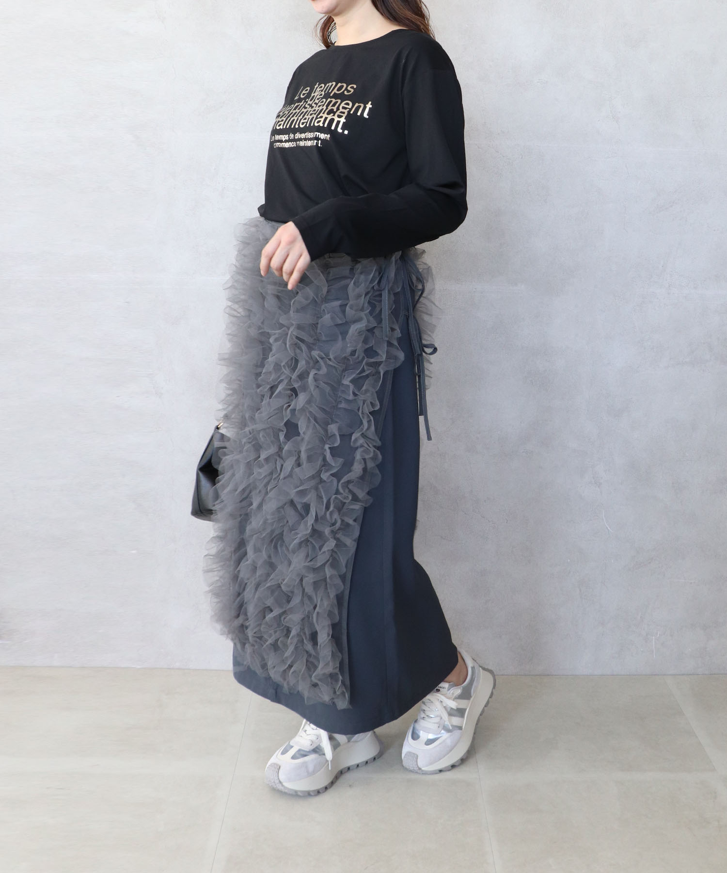 ナロー×チュールラップセットスカート