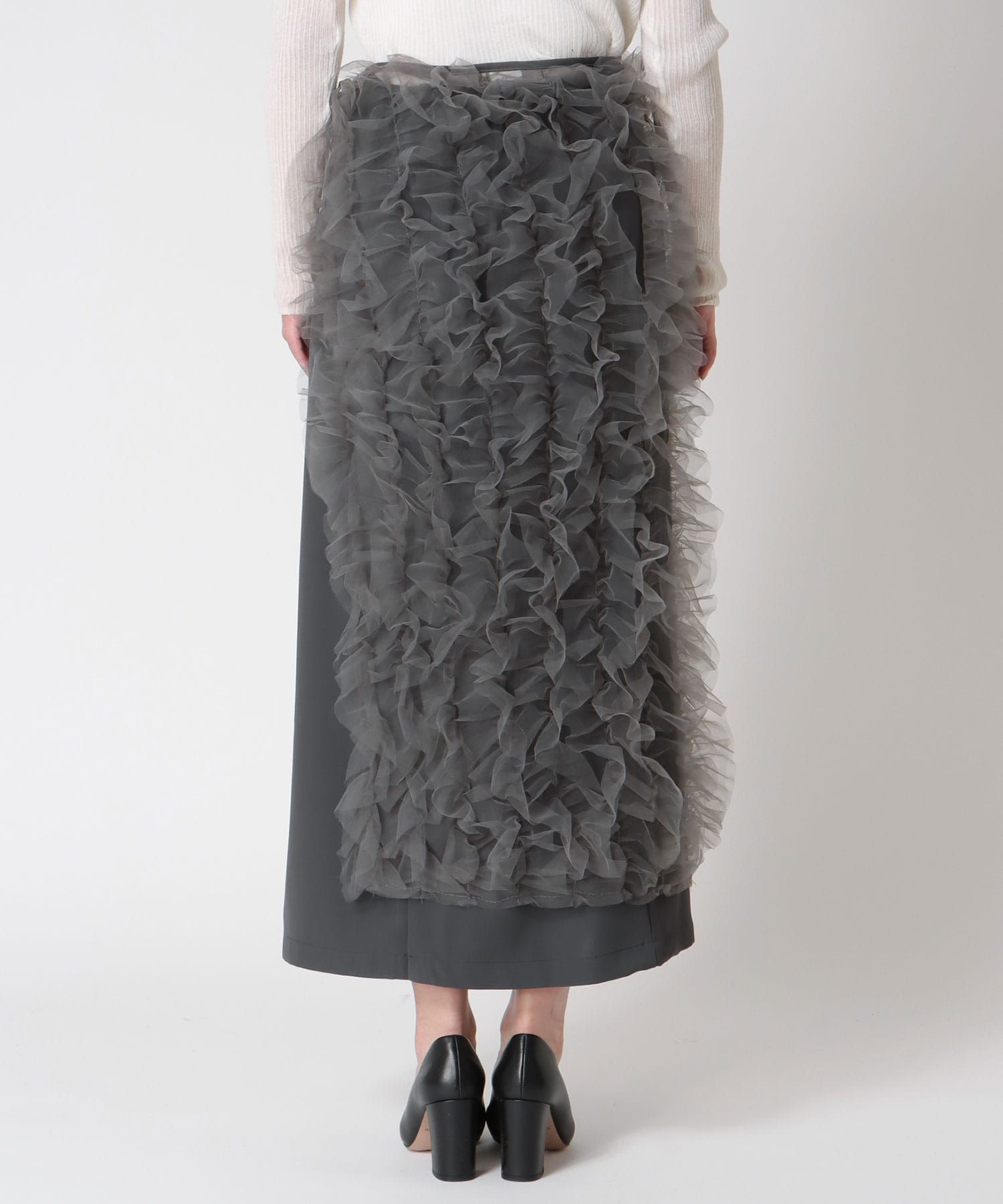 ナロー×チュールラップセットスカート