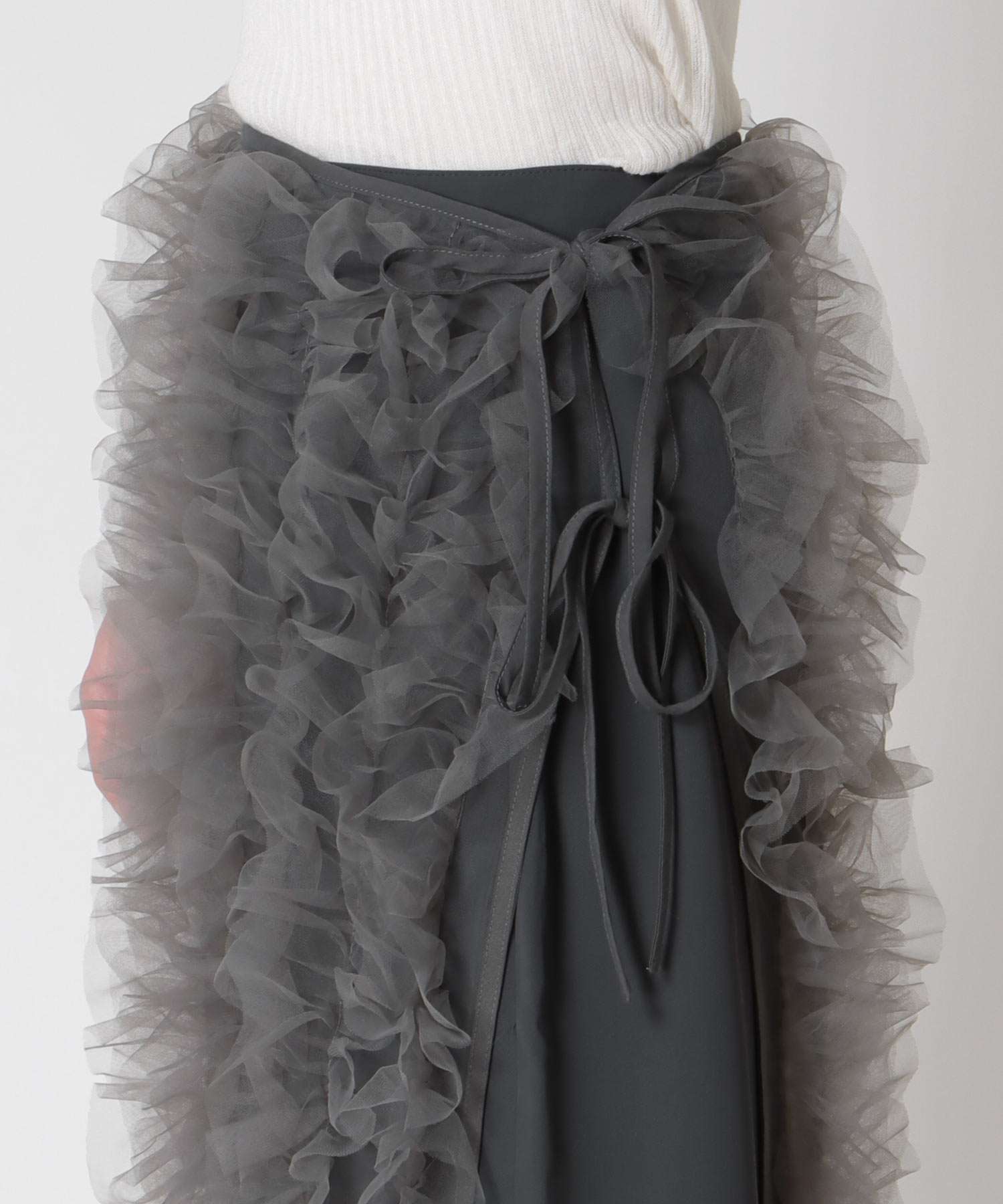 ナロー×チュールラップセットスカート