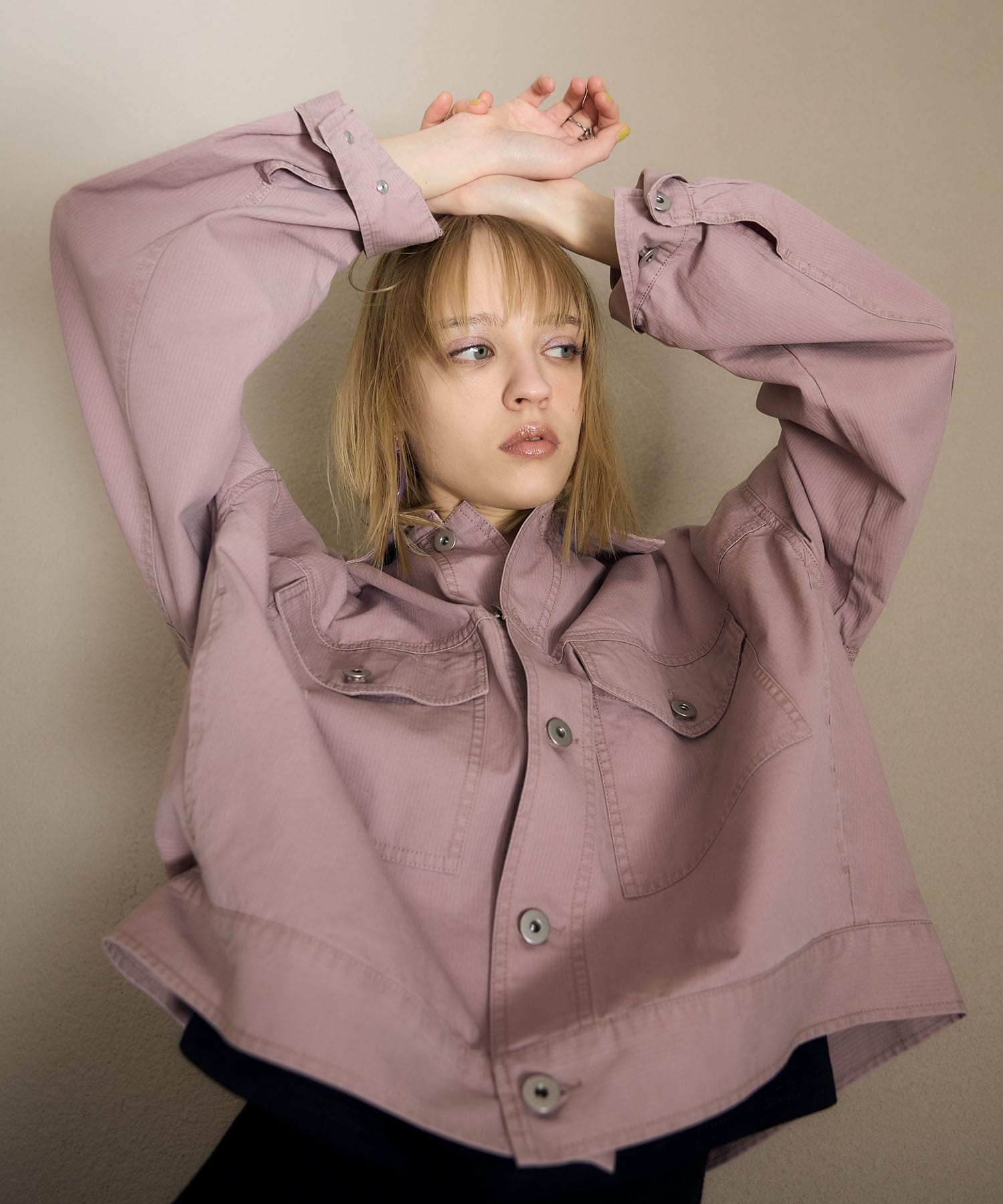 ピケバイオ加工ワイドジャケット