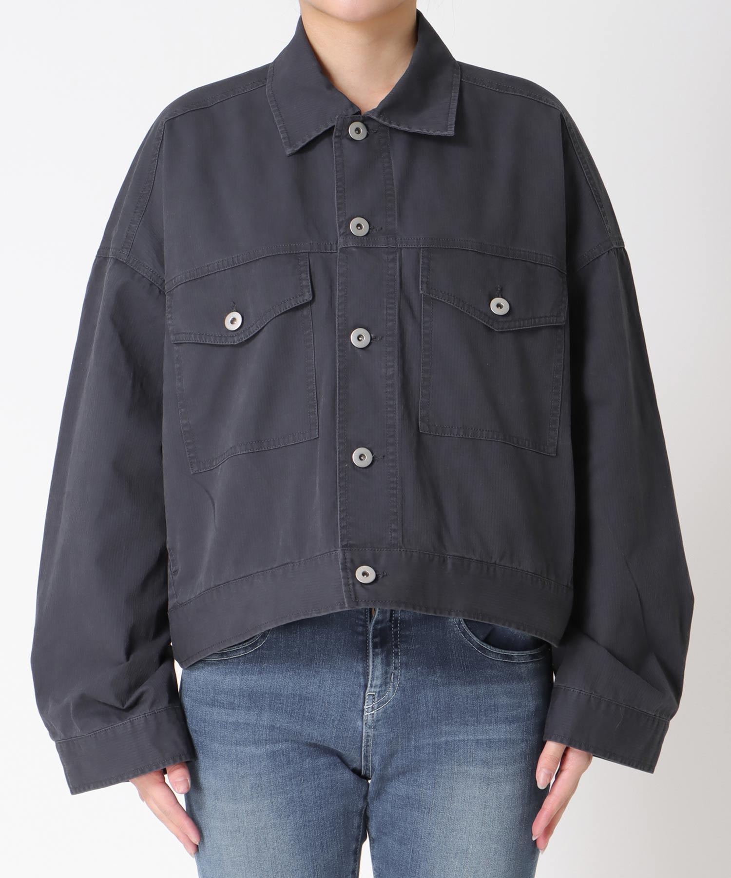 ピケバイオ加工ワイドジャケット