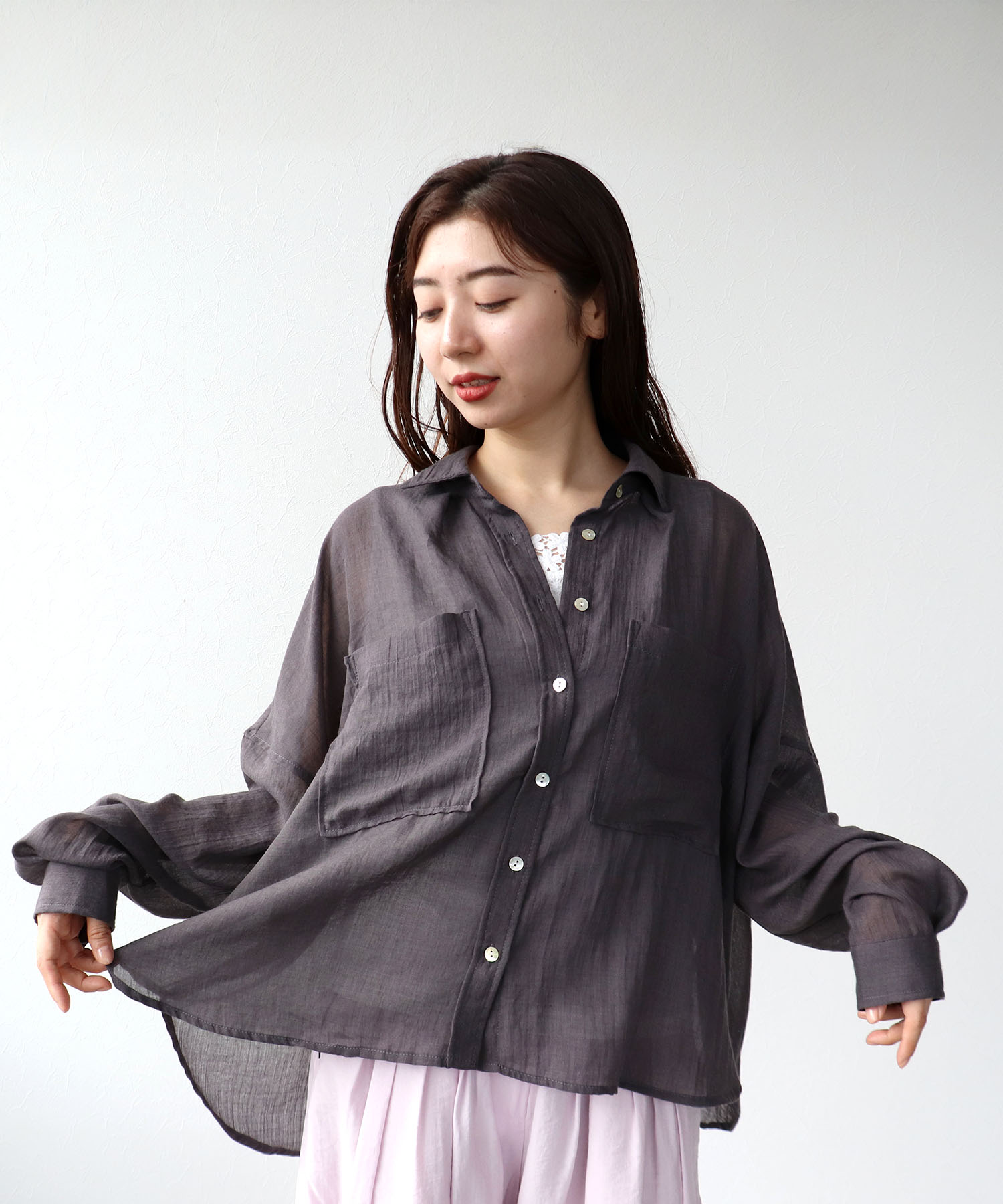 ドルマンビッグポケットシャツ