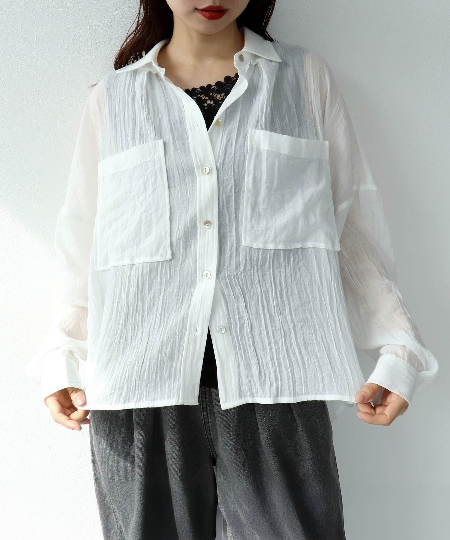 ドルマンビッグポケットシャツ