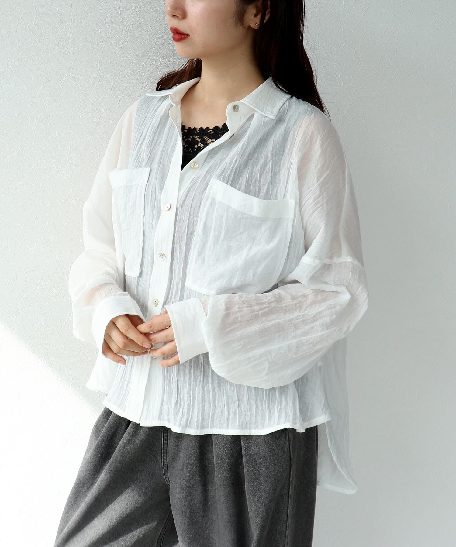 ドルマンビッグポケットシャツ