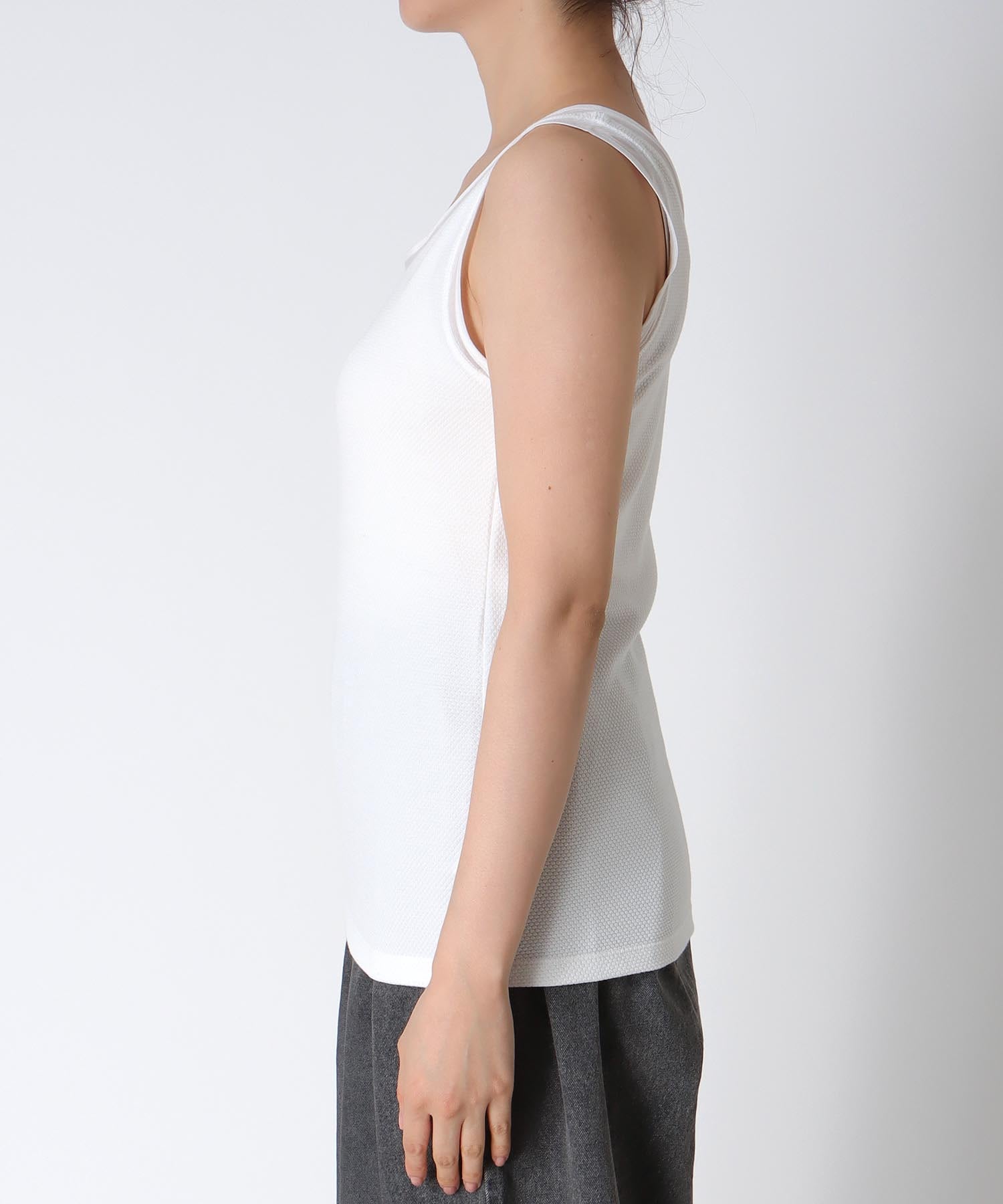 ラッセルシアー切替両前タンクトップ