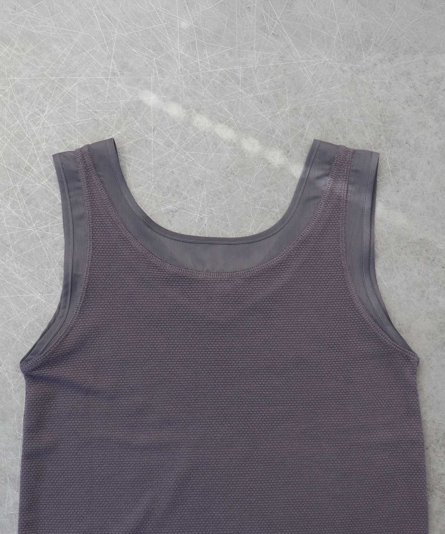 ラッセルシアー切替両前タンクトップ