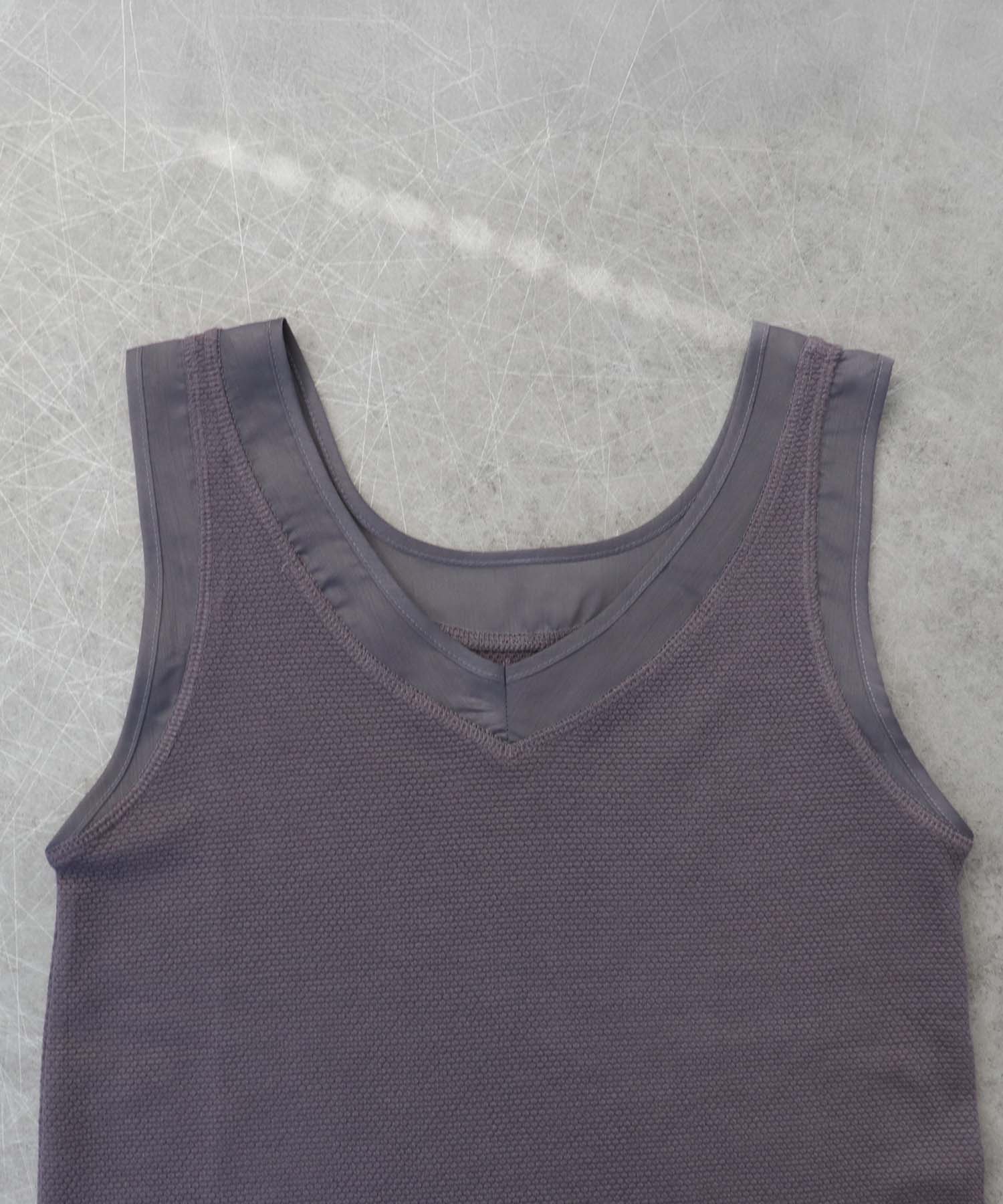 ラッセルシアー切替両前タンクトップ