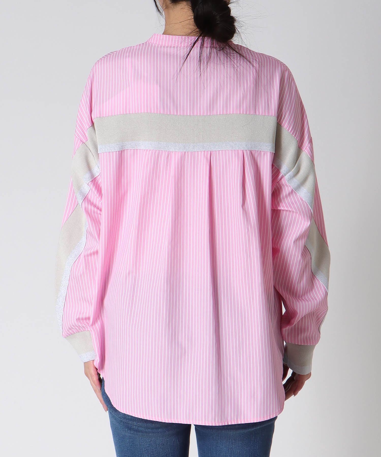 Backヨークテープシャツブラウス