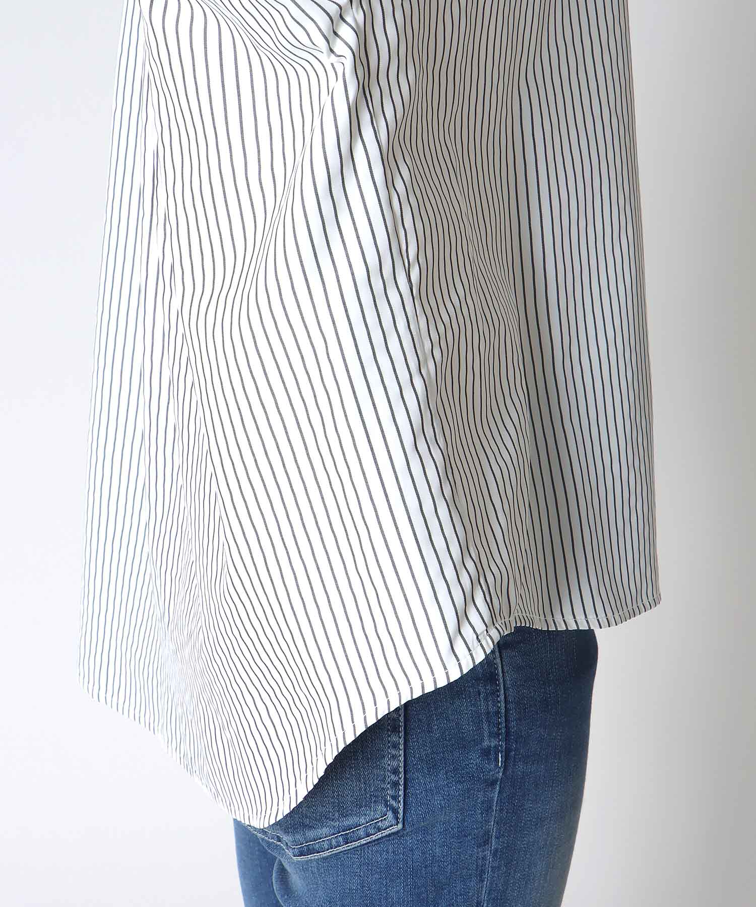 Backヨークテープシャツブラウス