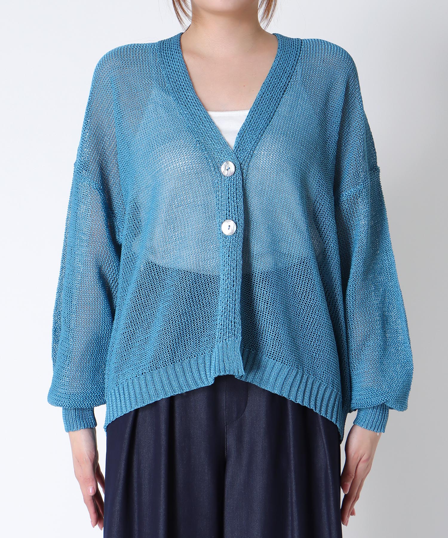 〔お家で試着〕ペーパーヤーンカルマカーディガン