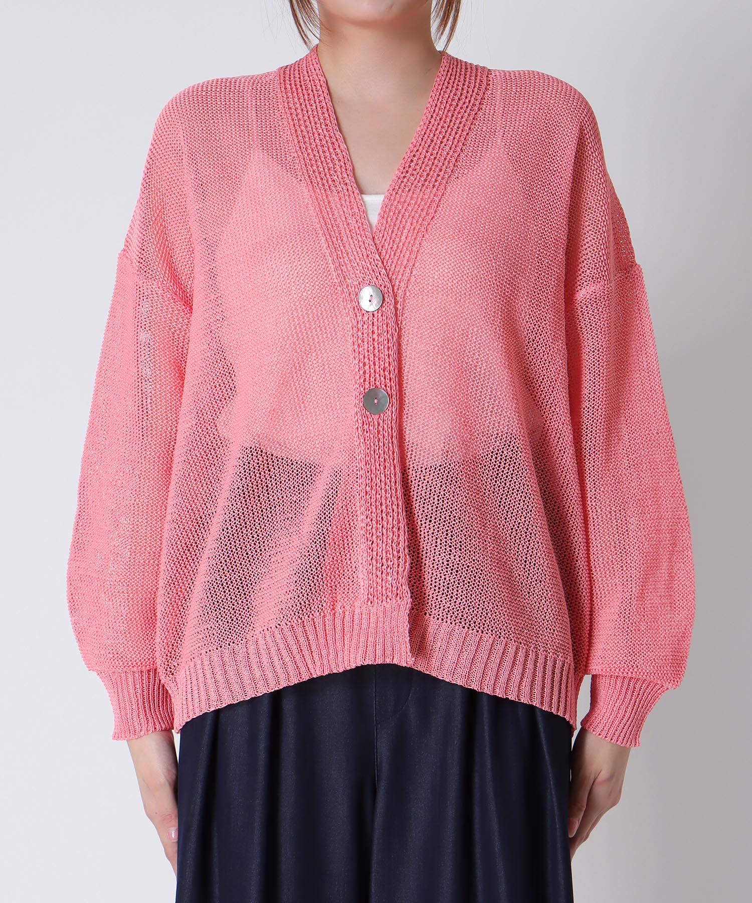 〔お家で試着〕ペーパーヤーンカルマカーディガン