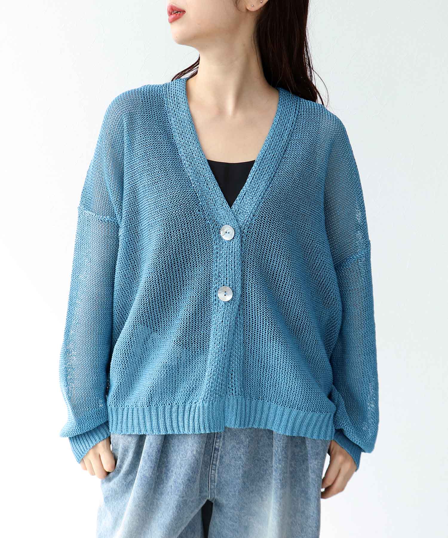 〔お家で試着〕ペーパーヤーンカルマカーディガン