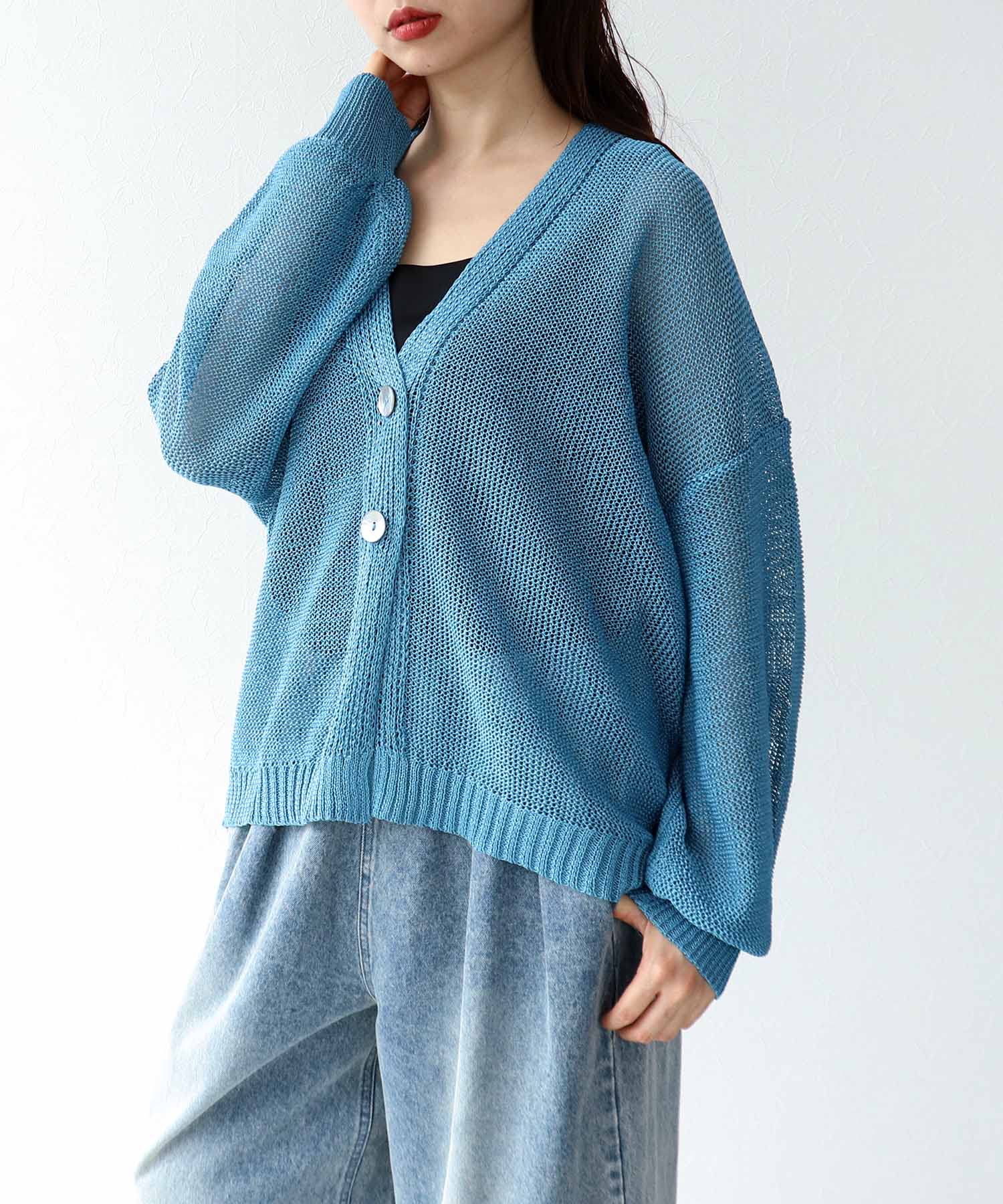 〔お家で試着〕ペーパーヤーンカルマカーディガン