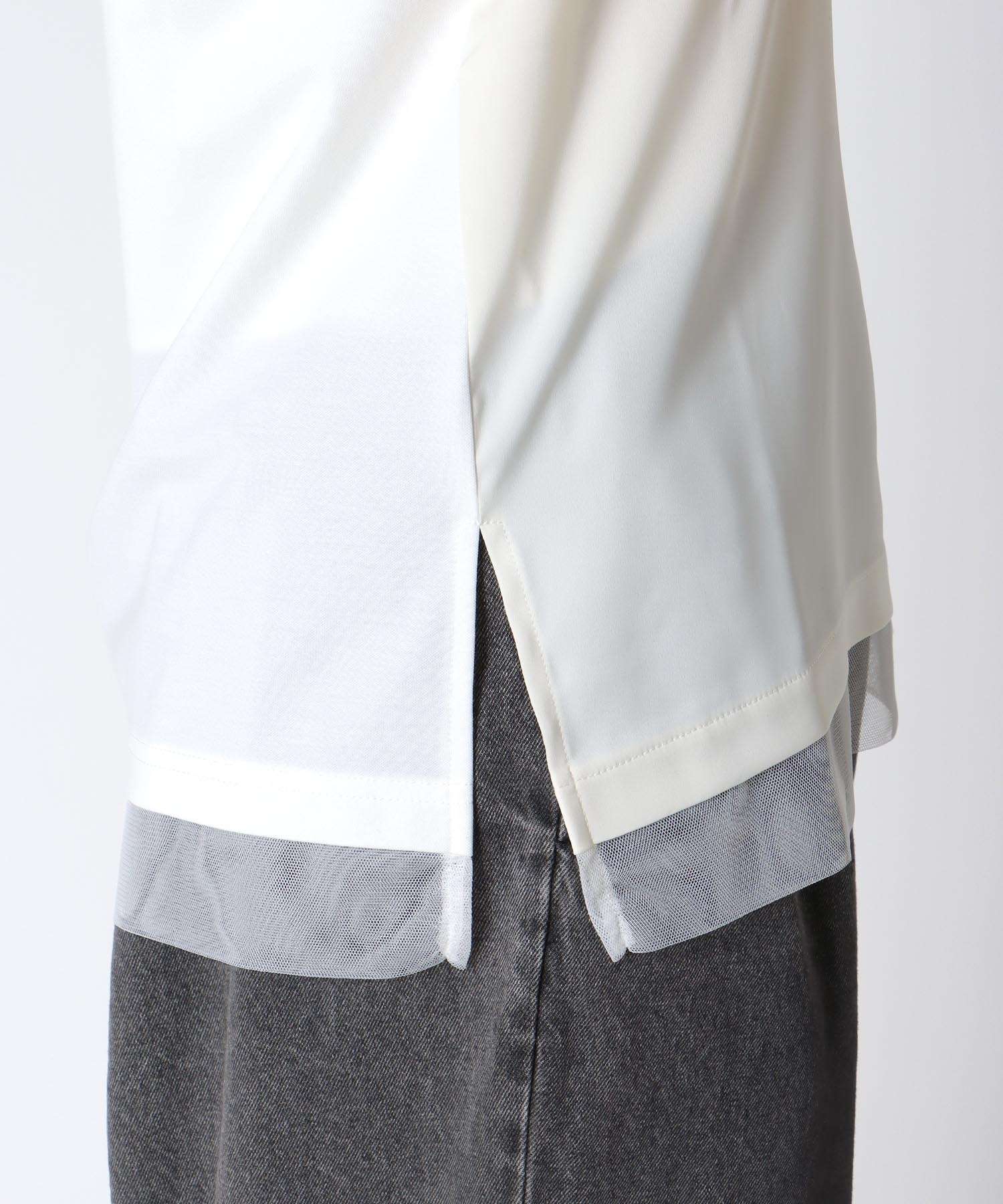 サテン×スムース両前タンク