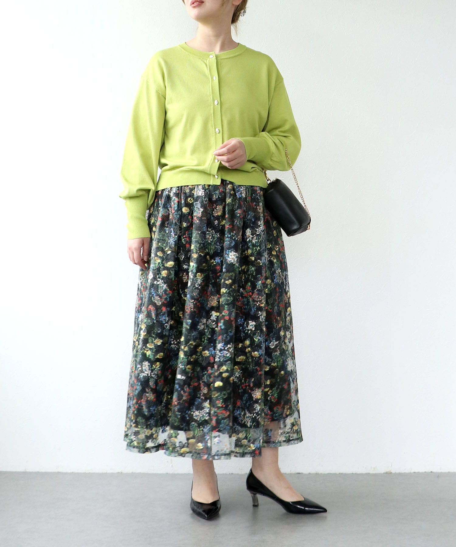 フラワーレーススカート