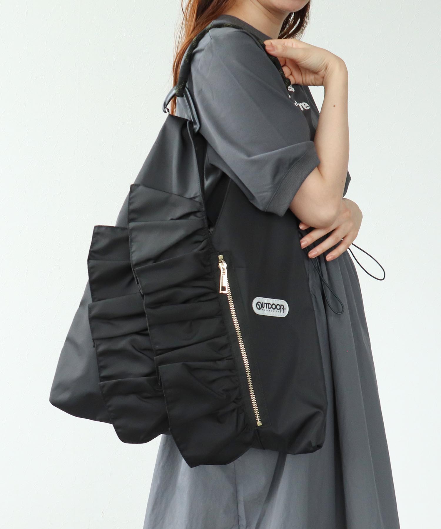 【RISLEY×OUTDOOER PRODUCTS】ティアードフリルバッグ