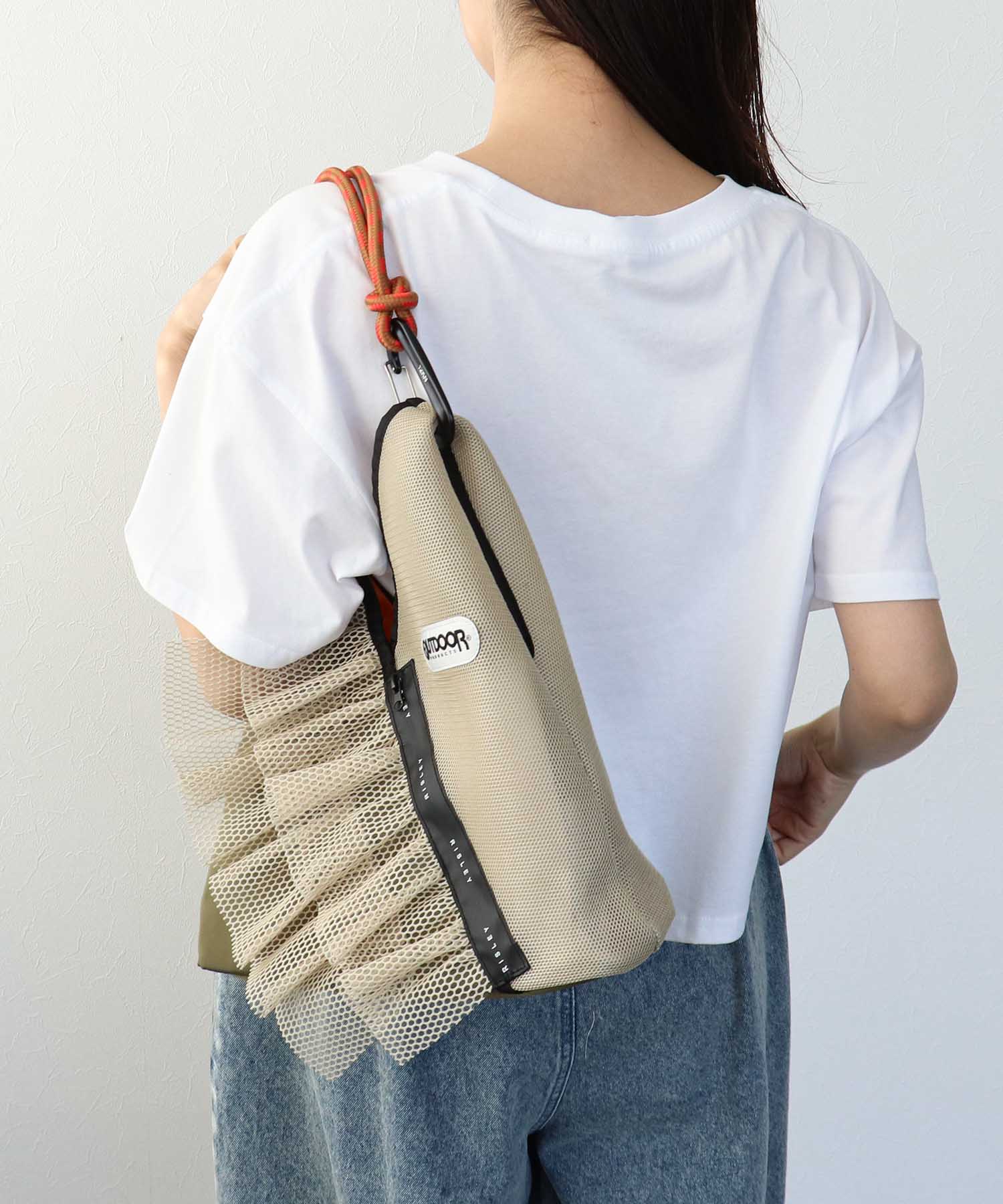 【RISLEY×OUTDOOR PRODUCTS】miniトライアングルフリルメッシュバッグ