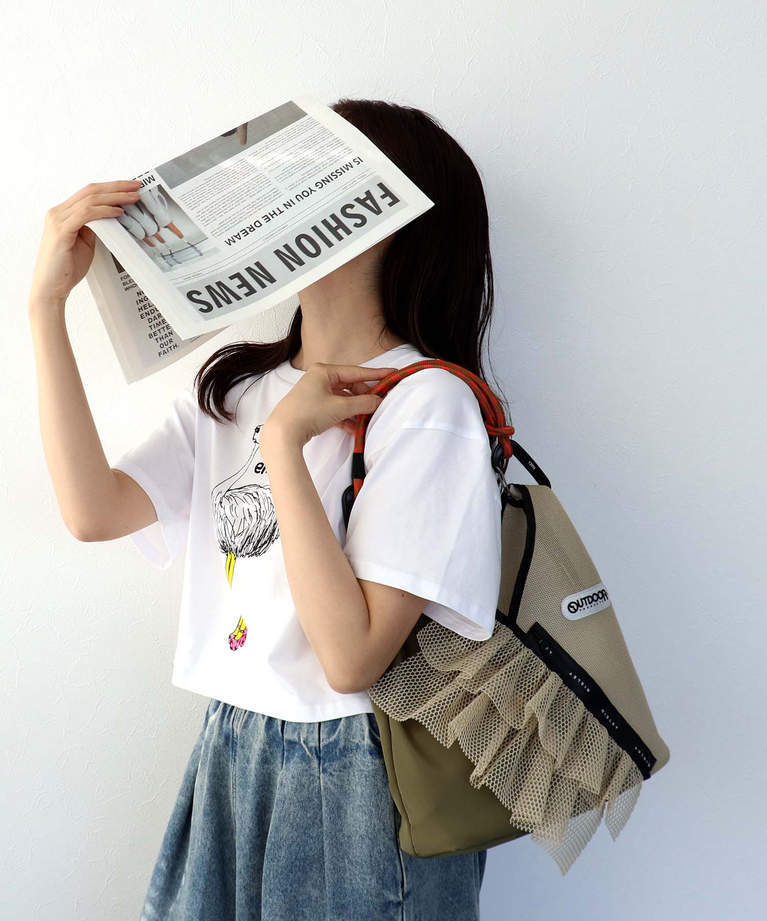 【RISLEY×OUTDOOR PRODUCTS】miniトライアングルフリルメッシュバッグ