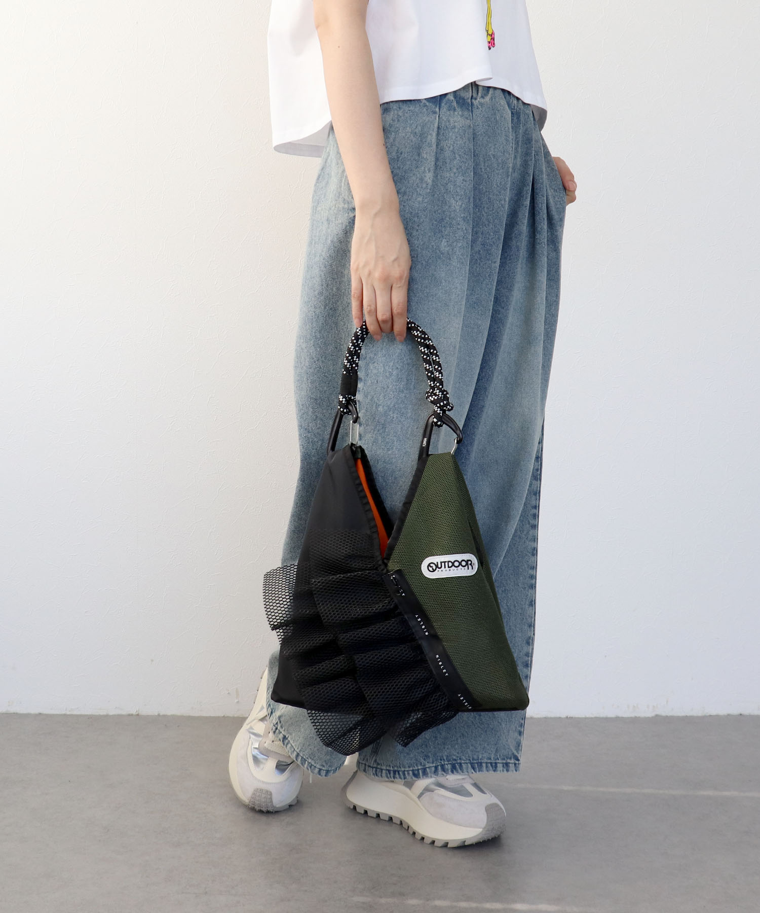【RISLEY×OUTDOOR PRODUCTS】miniトライアングルフリルメッシュバッグ