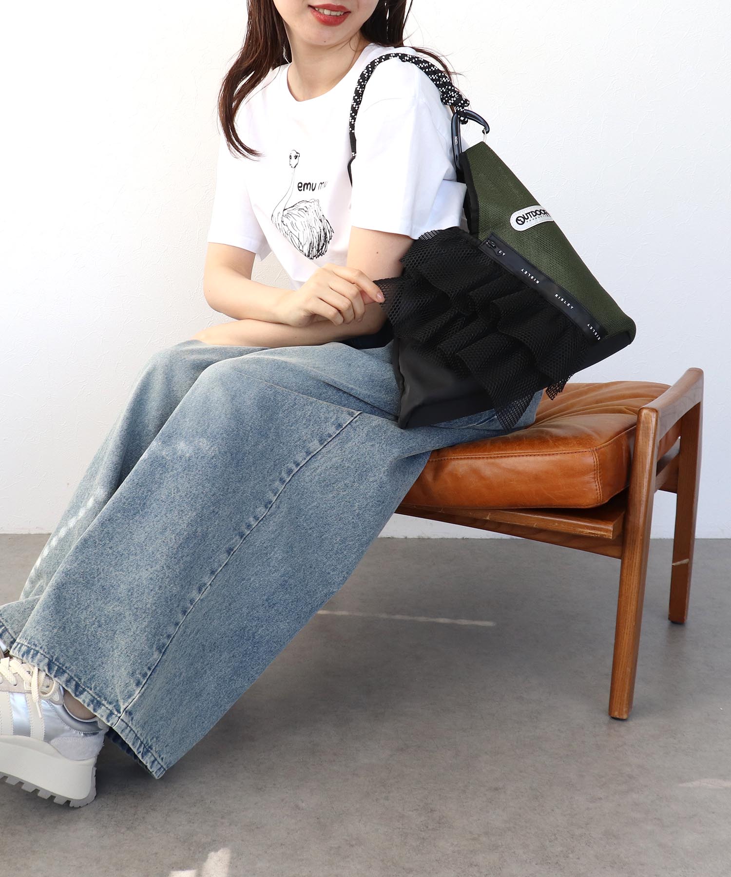 【RISLEY×OUTDOOR PRODUCTS】miniトライアングルフリルメッシュバッグ