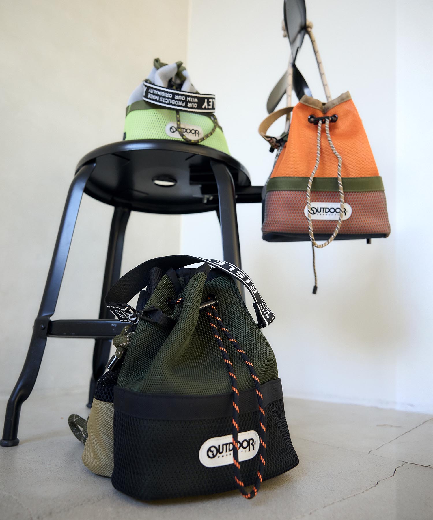 【RISLEY×OUTDOOR PRODUCTS】メッシュＷポシェットバッグ