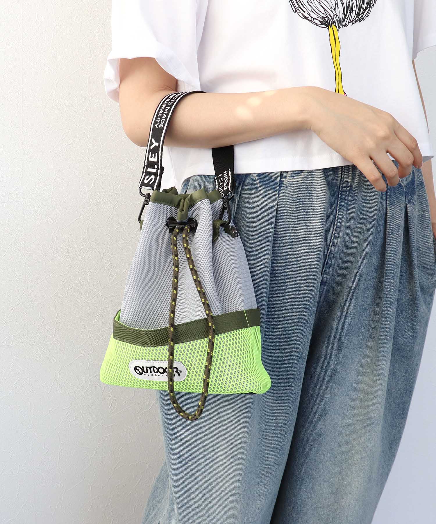 【RISLEY×OUTDOOR PRODUCTS】メッシュＷポシェットバッグ