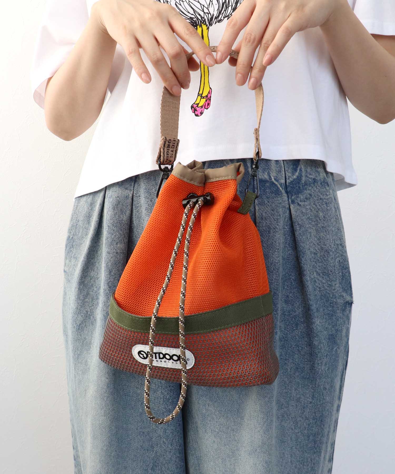 【RISLEY×OUTDOOR PRODUCTS】メッシュＷポシェットバッグ