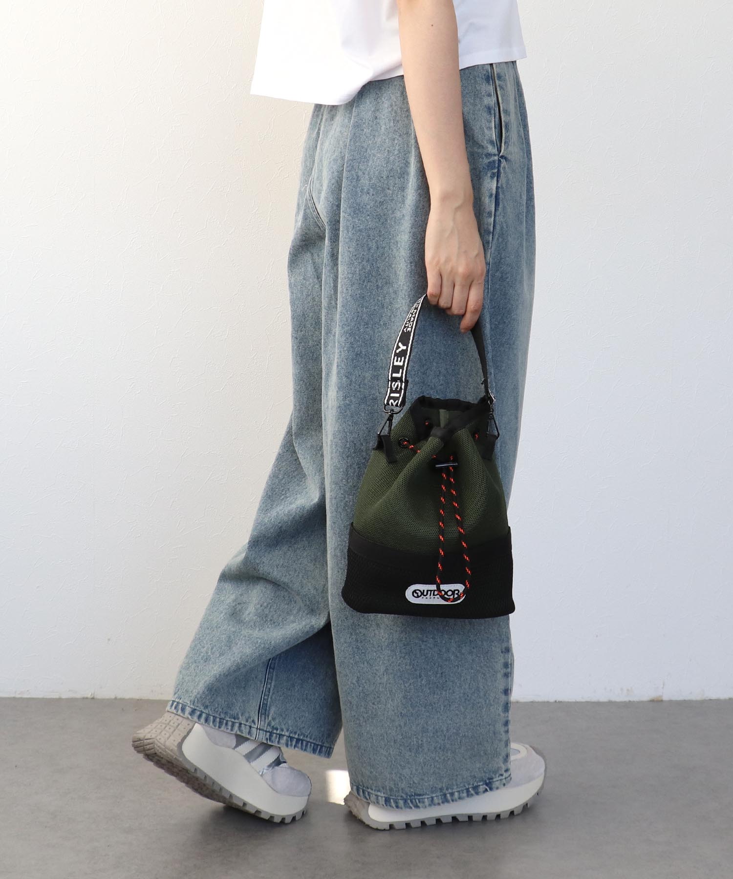 【RISLEY×OUTDOOR PRODUCTS】メッシュＷポシェットバッグ