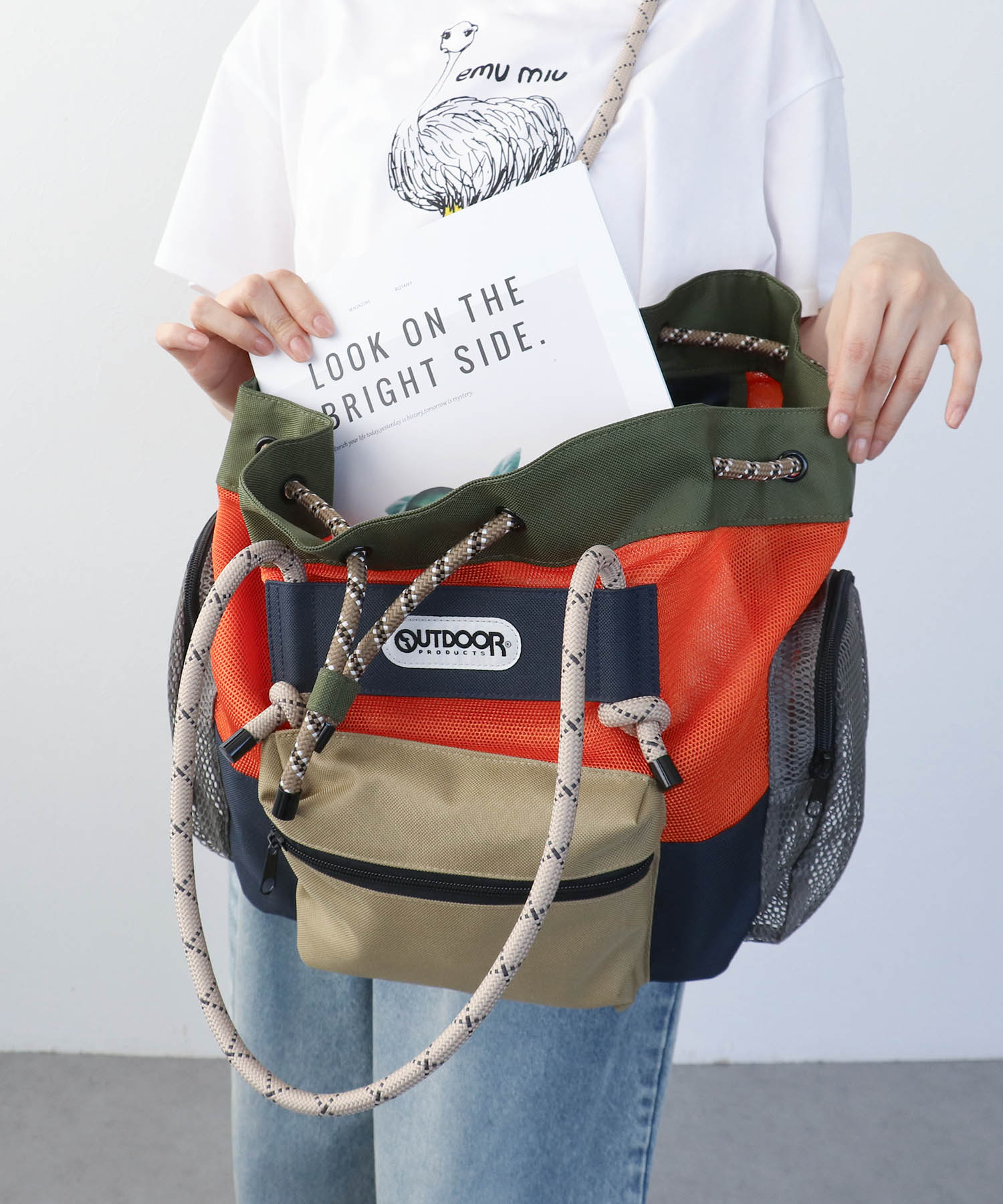 【RISLEY×OUTDOOR PRODUCTS】メッシュトートバッグ