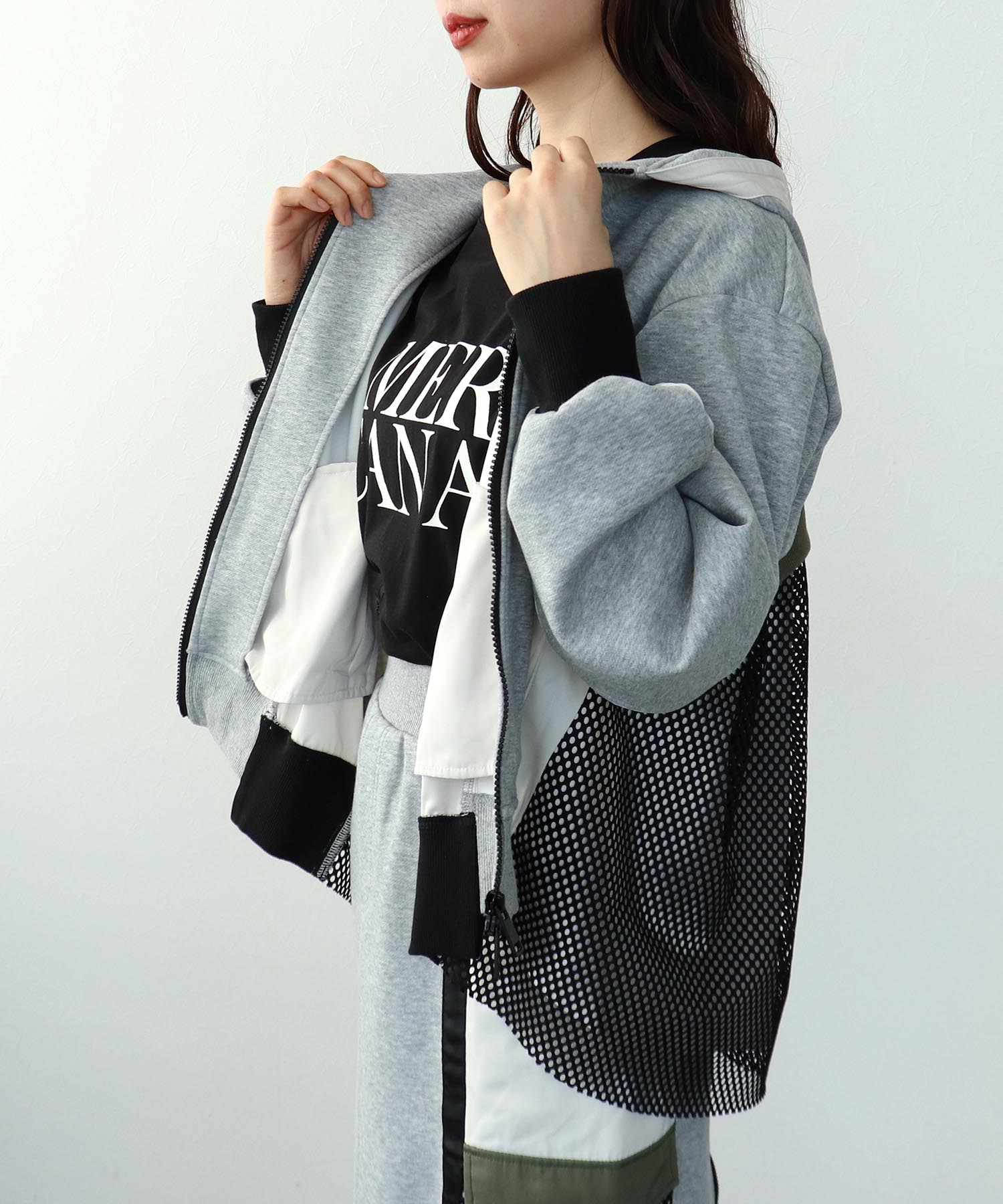 【RISLEY】バックメッシュパーカー