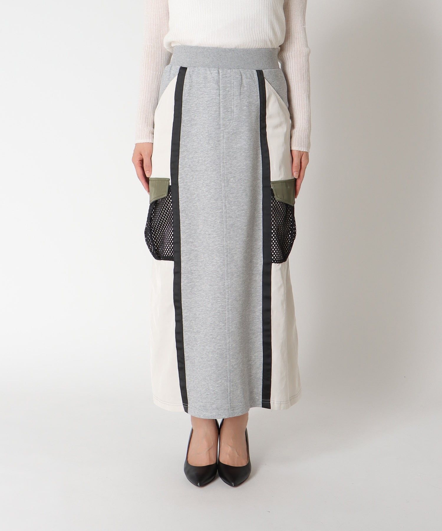 【RISLEY】バックZIPバイカラースカート
