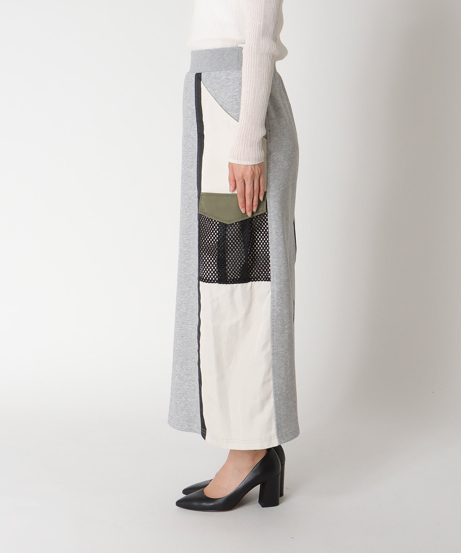 【RISLEY】バックZIPバイカラースカート