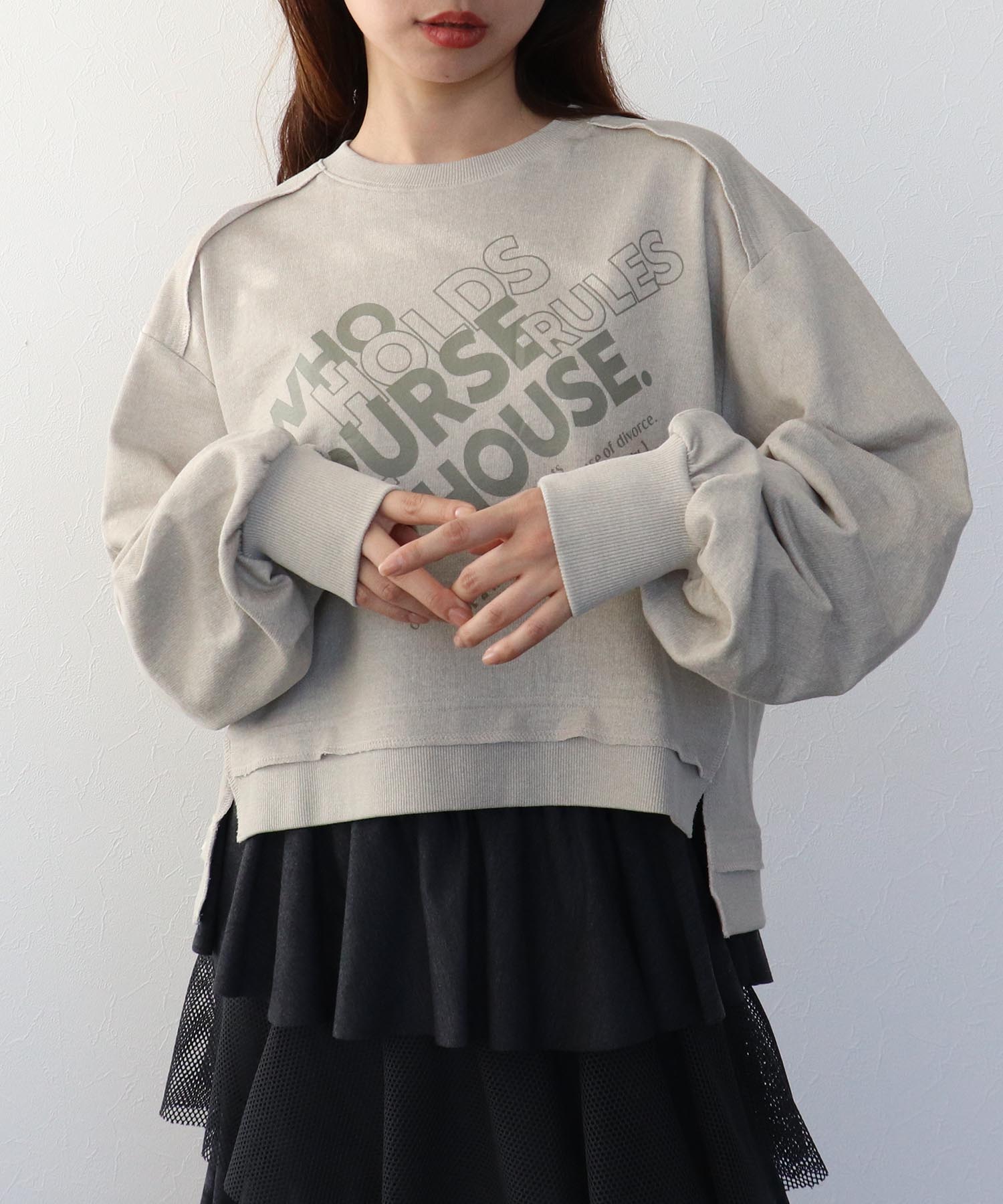 【RISLEY】ショートロゴカットプルオーバー