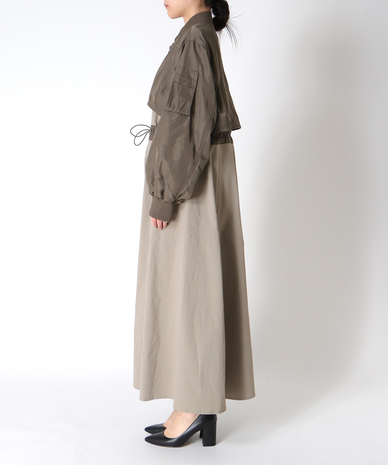 【RISLEY】肩掛けレイヤードコート