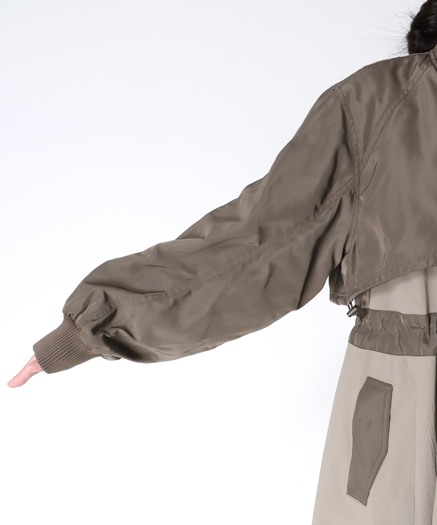 【RISLEY】肩掛けレイヤードコート