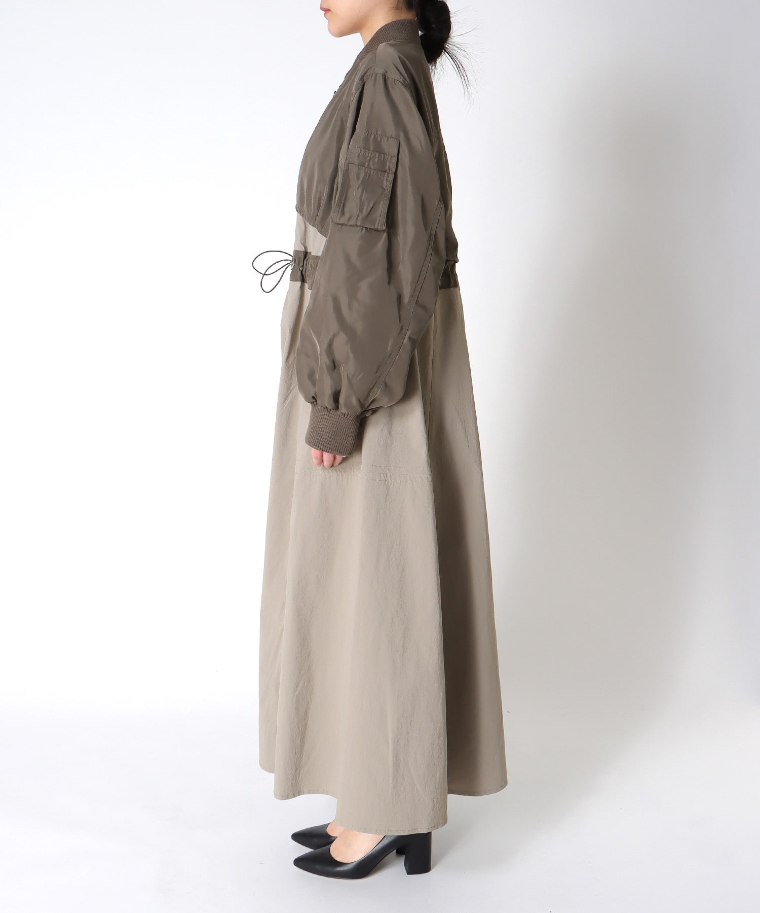 【RISLEY】肩掛けレイヤードコート